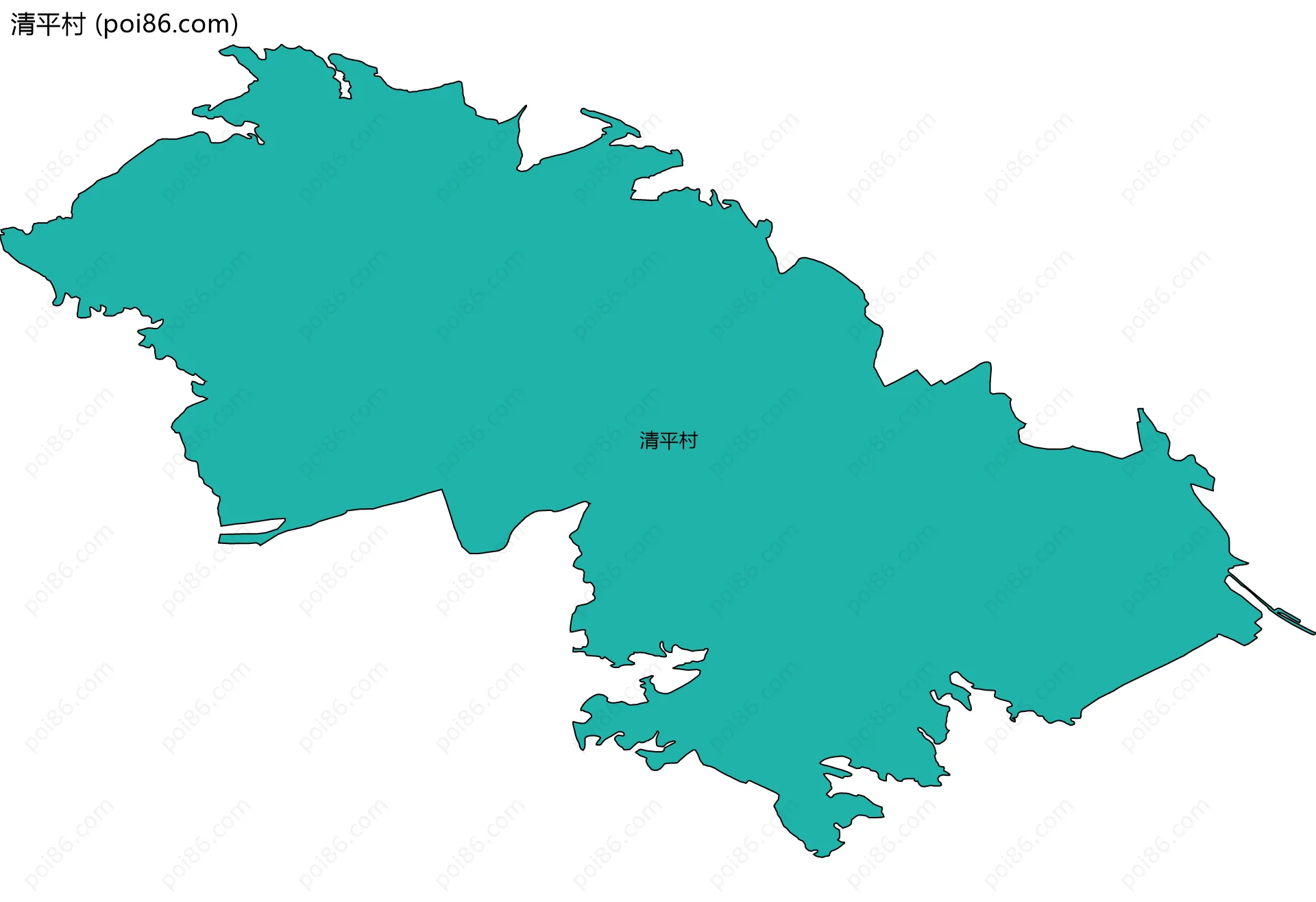 清平村边界地图