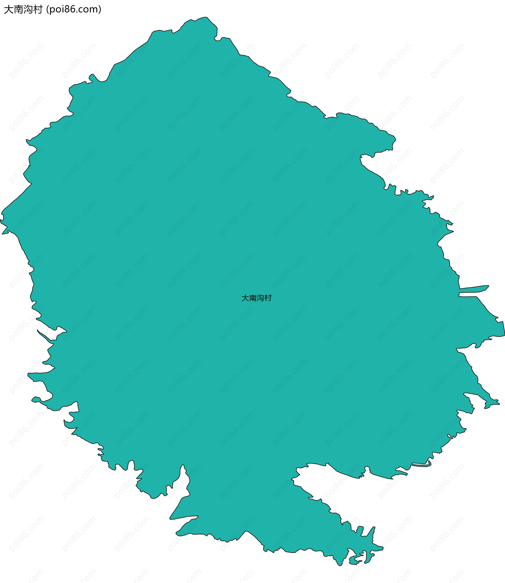 大南沟村边界地图