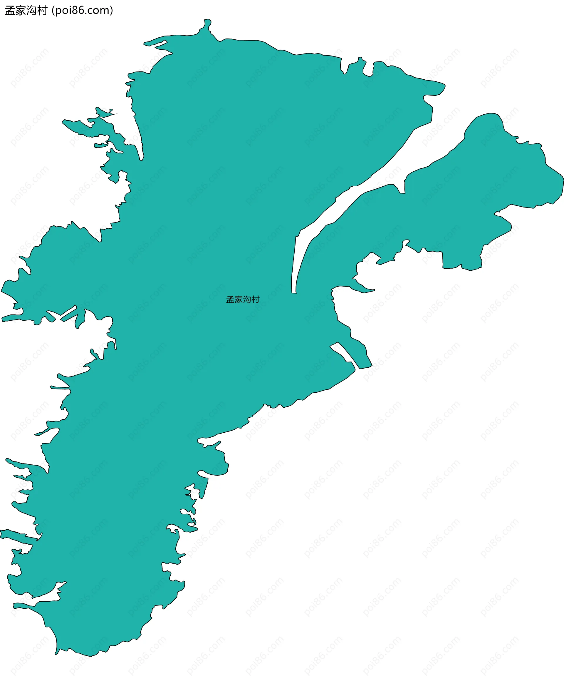 孟家沟村边界地图