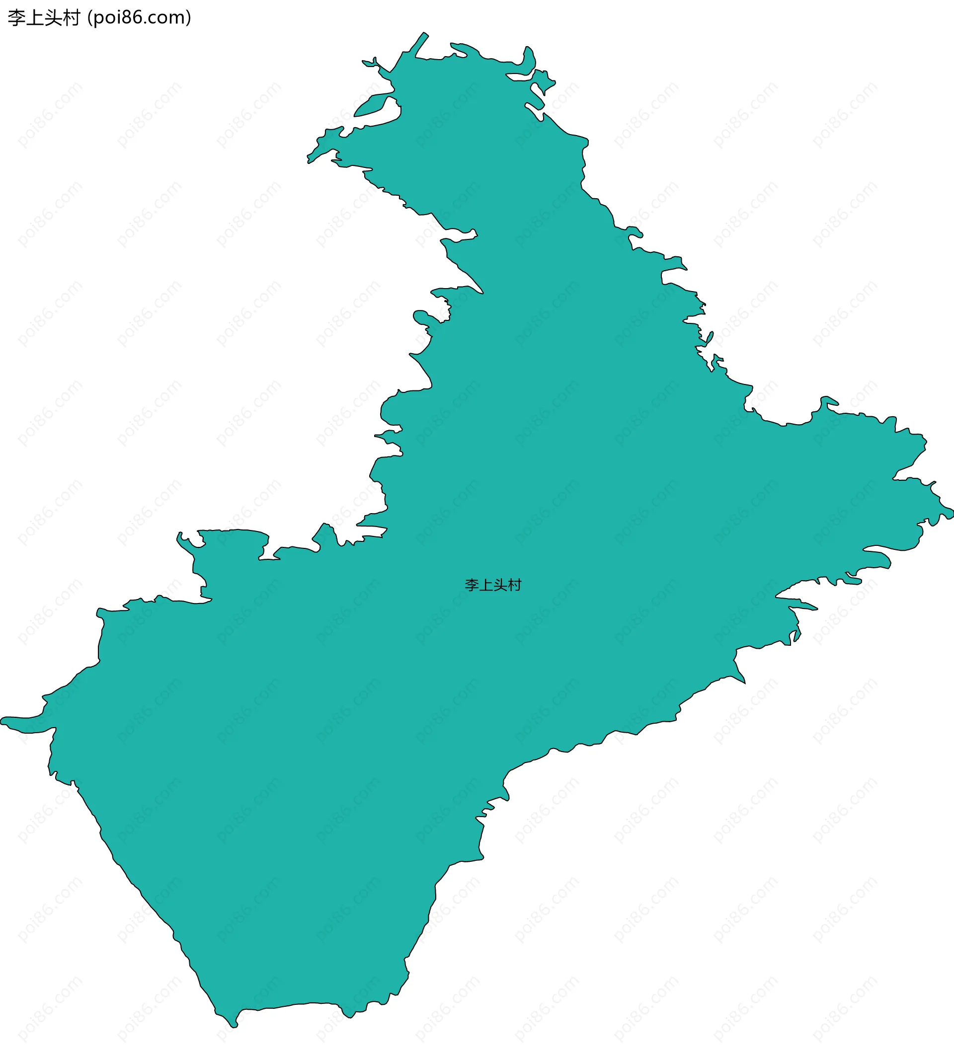 李上头村边界地图