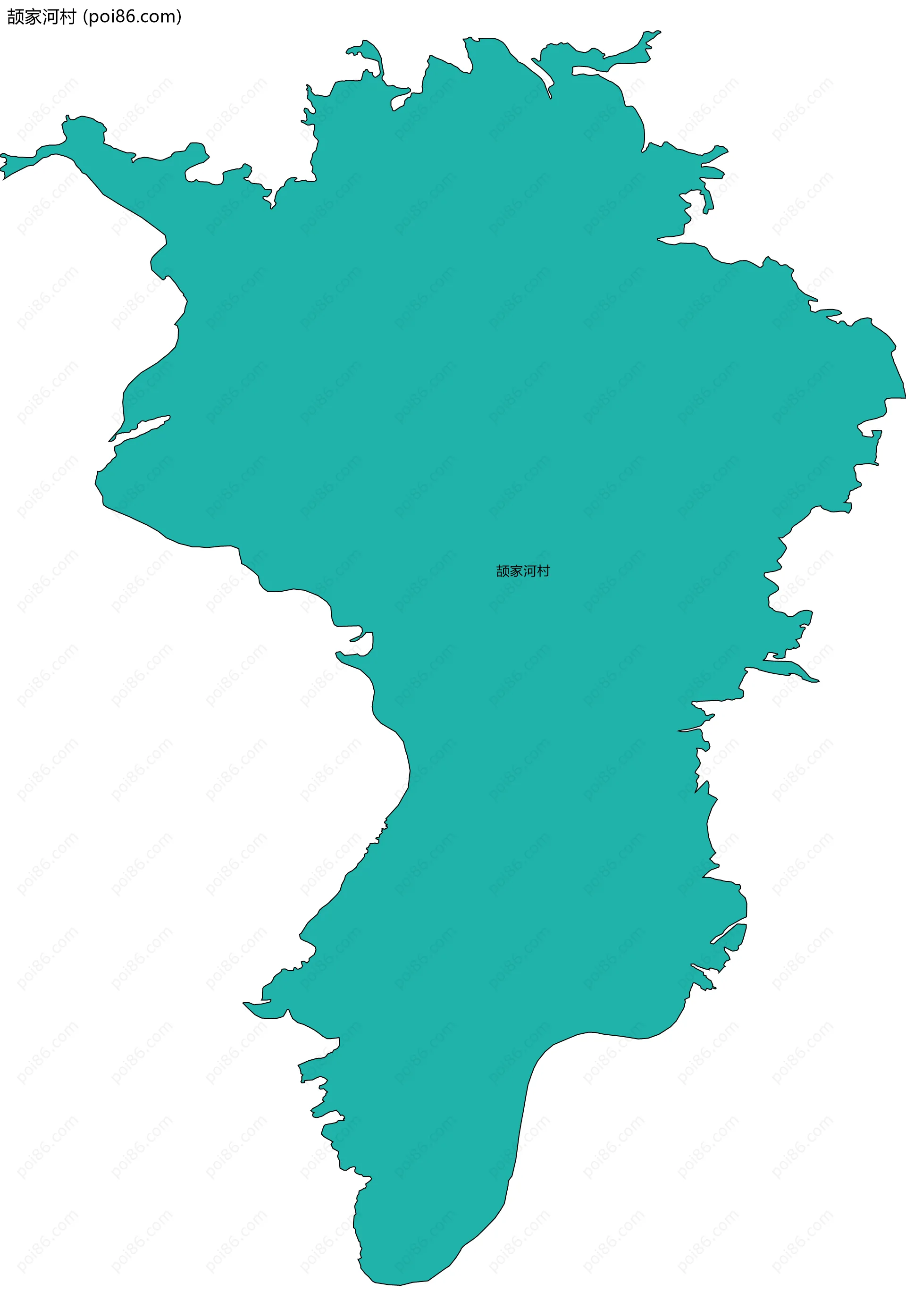 颉家河村边界地图
