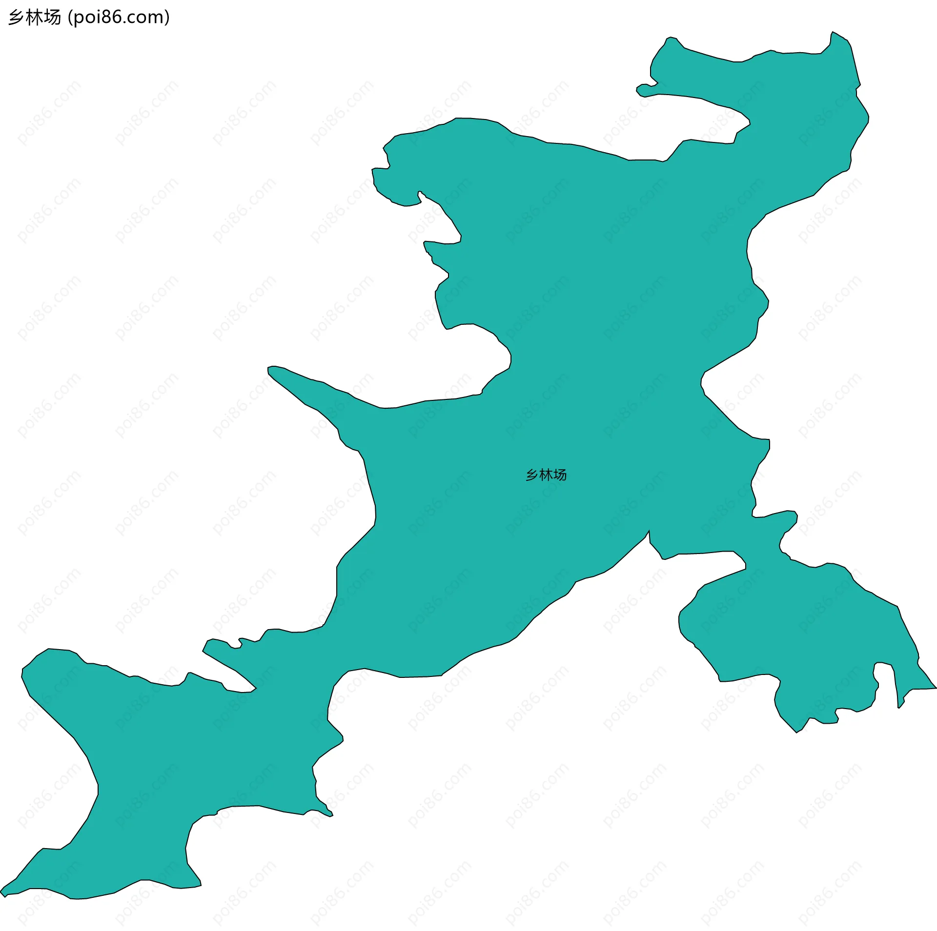 乡林场边界地图