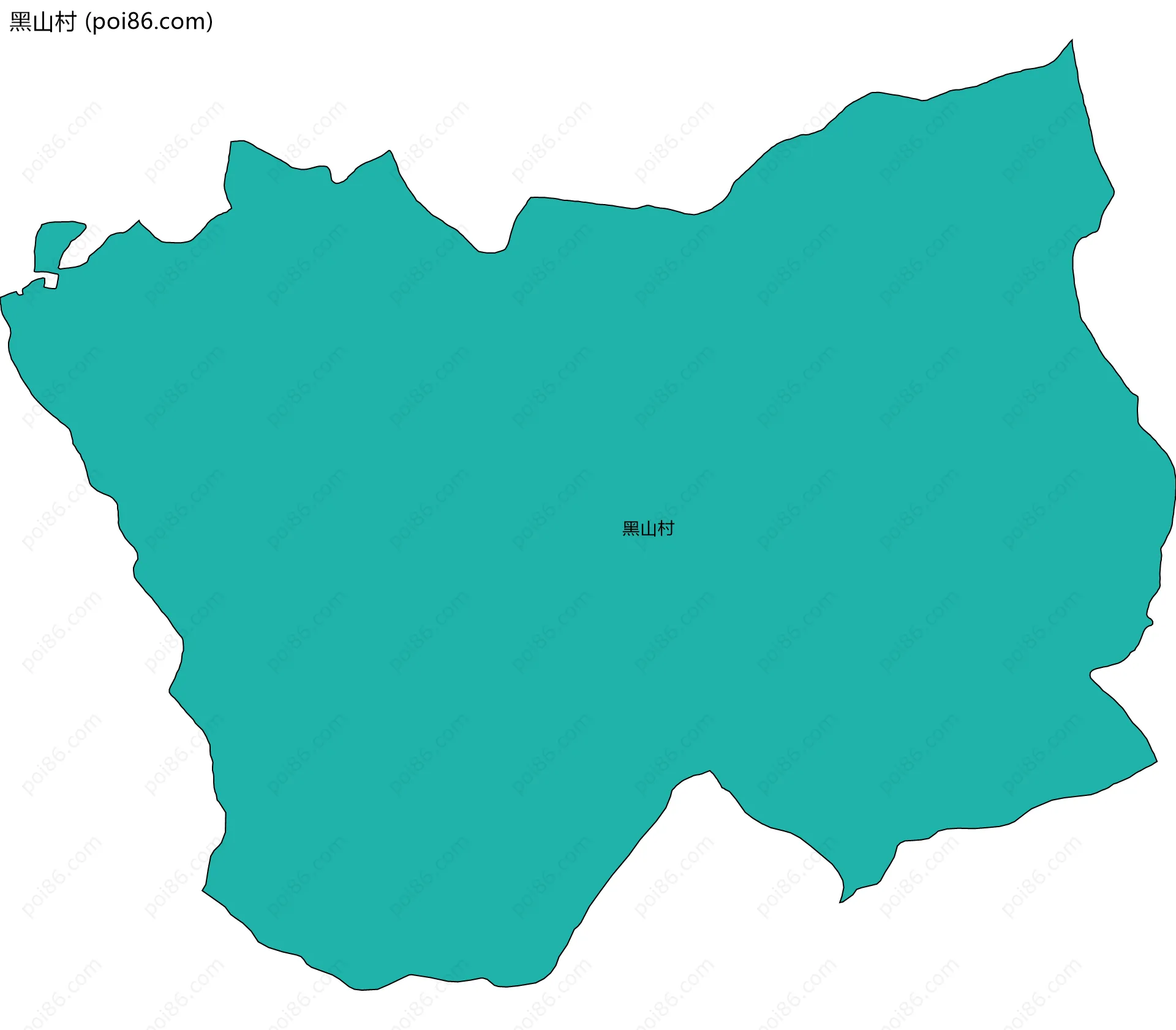 黑山村边界地图