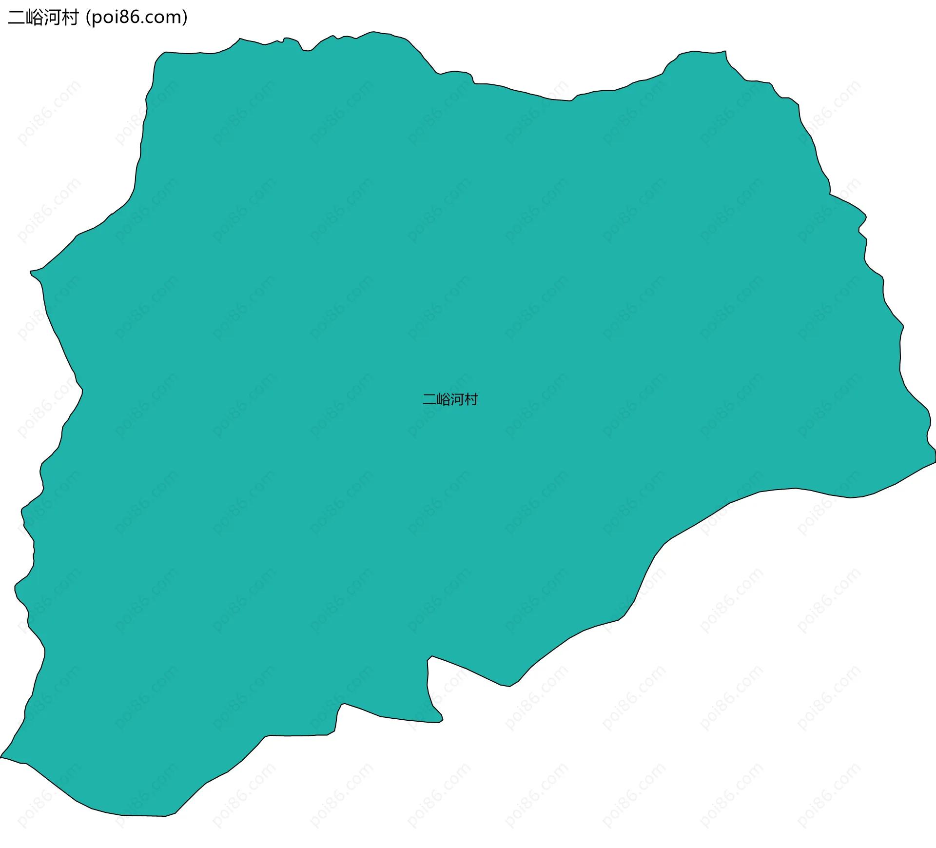二峪河村边界地图