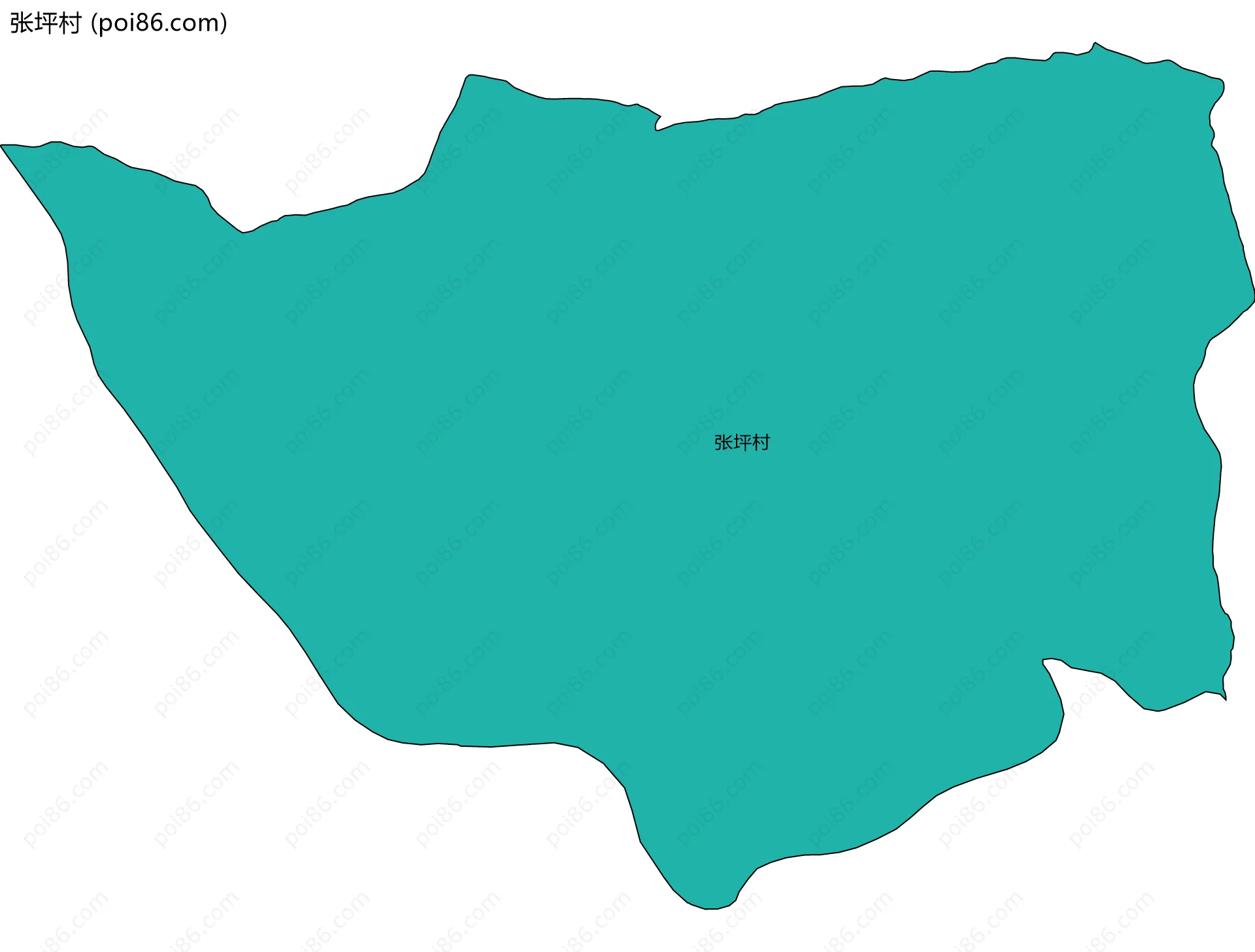 张坪村边界地图