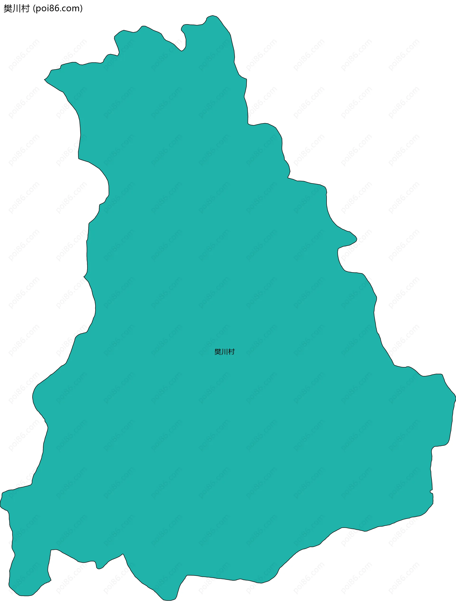 樊川村边界地图