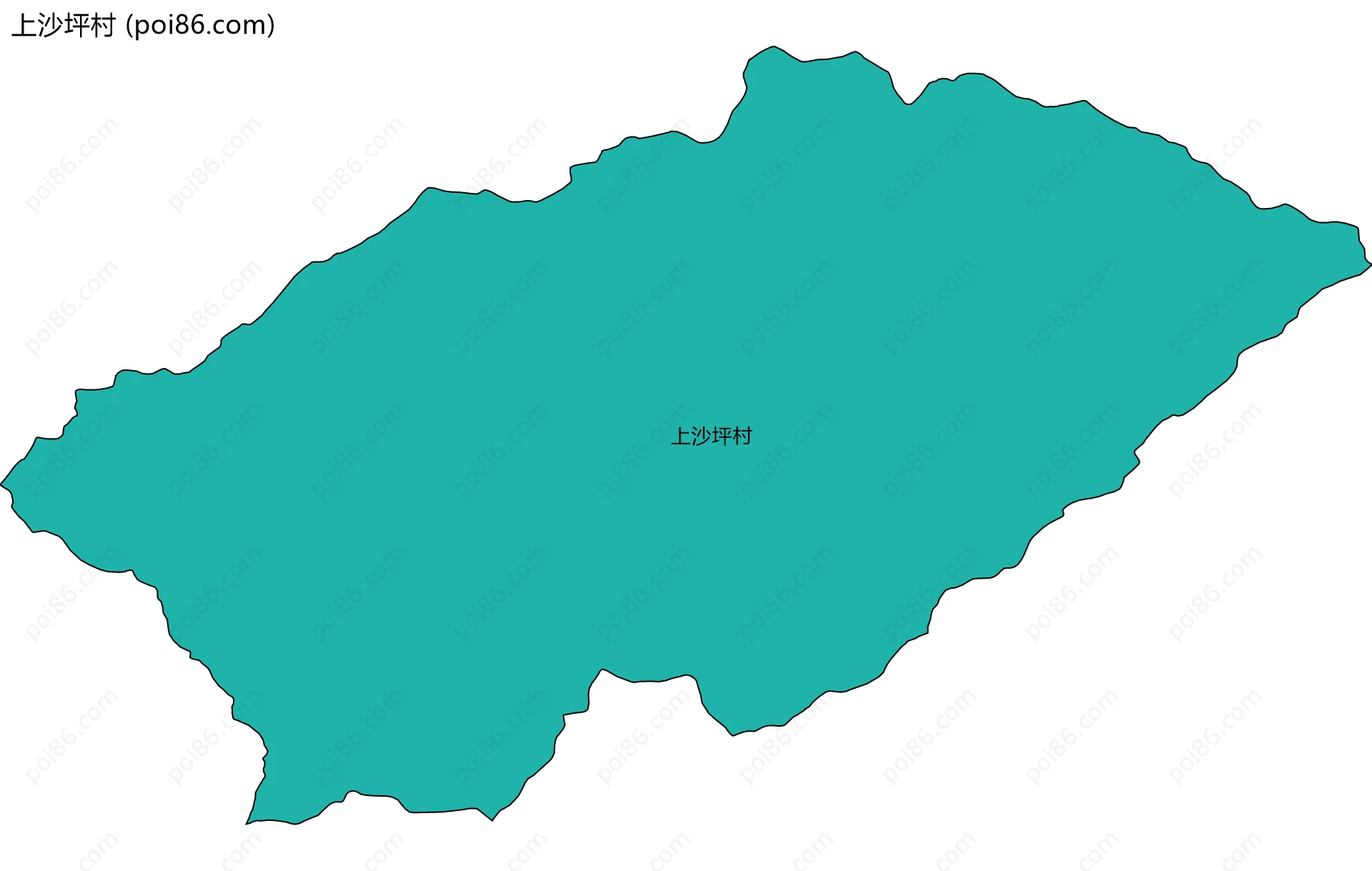 上沙坪村边界地图