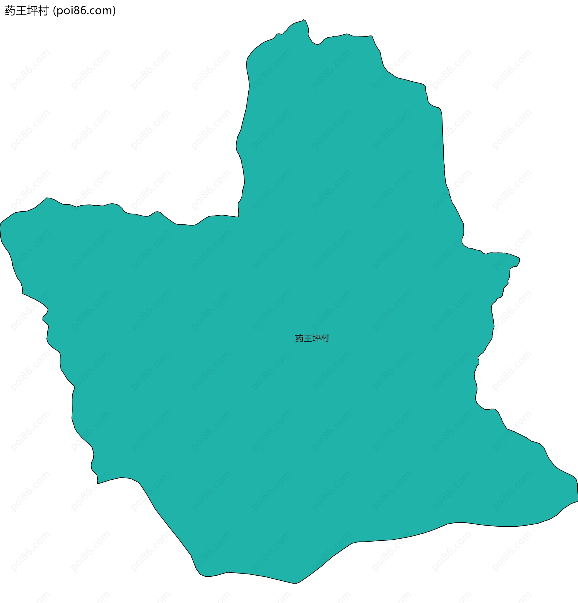 药王坪村边界地图