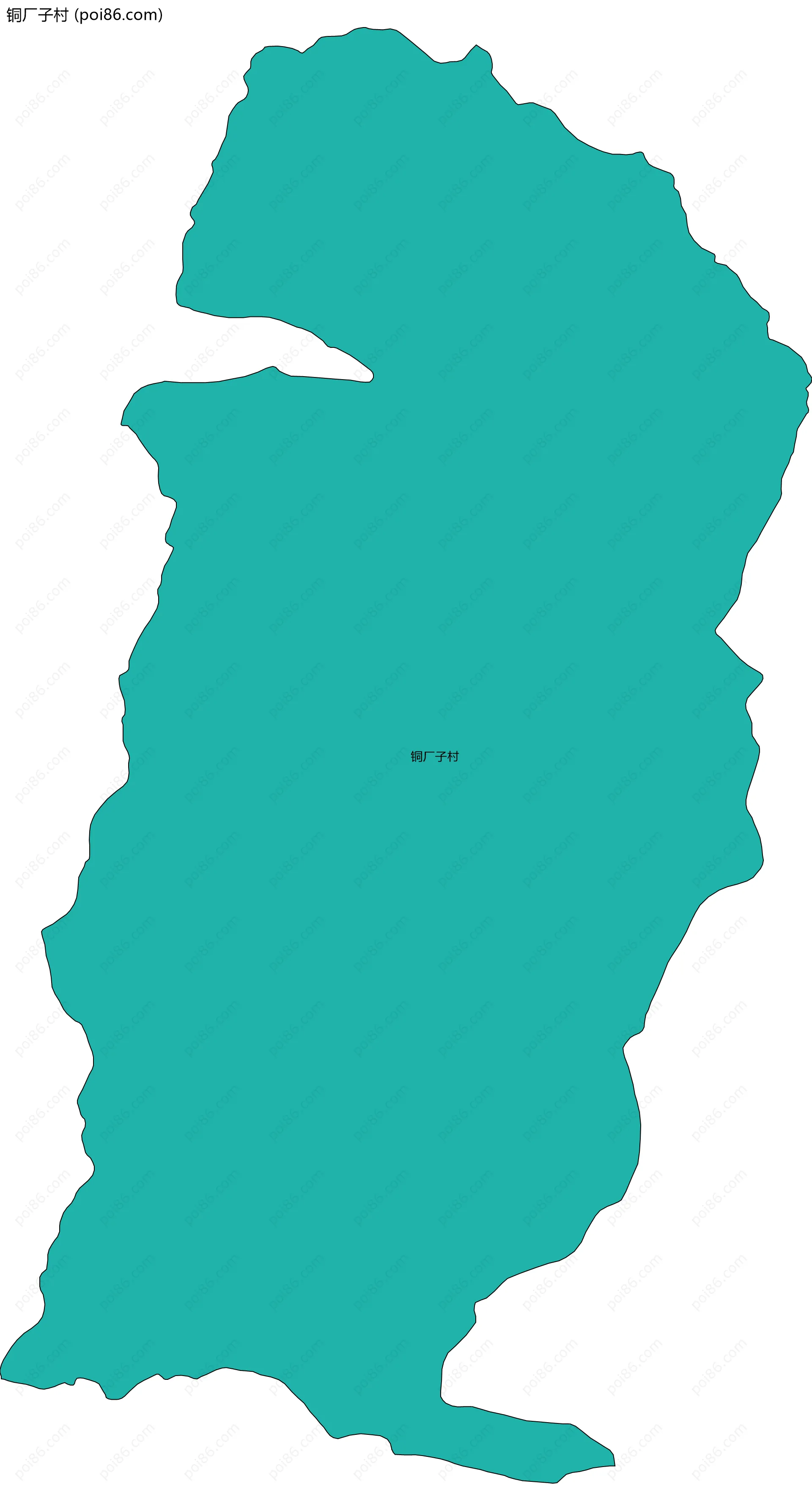 铜厂子村边界地图