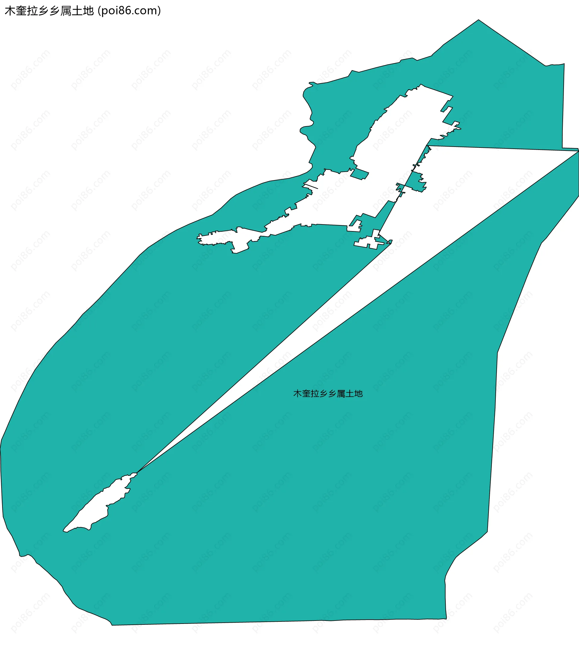 木奎拉乡乡属土地边界地图