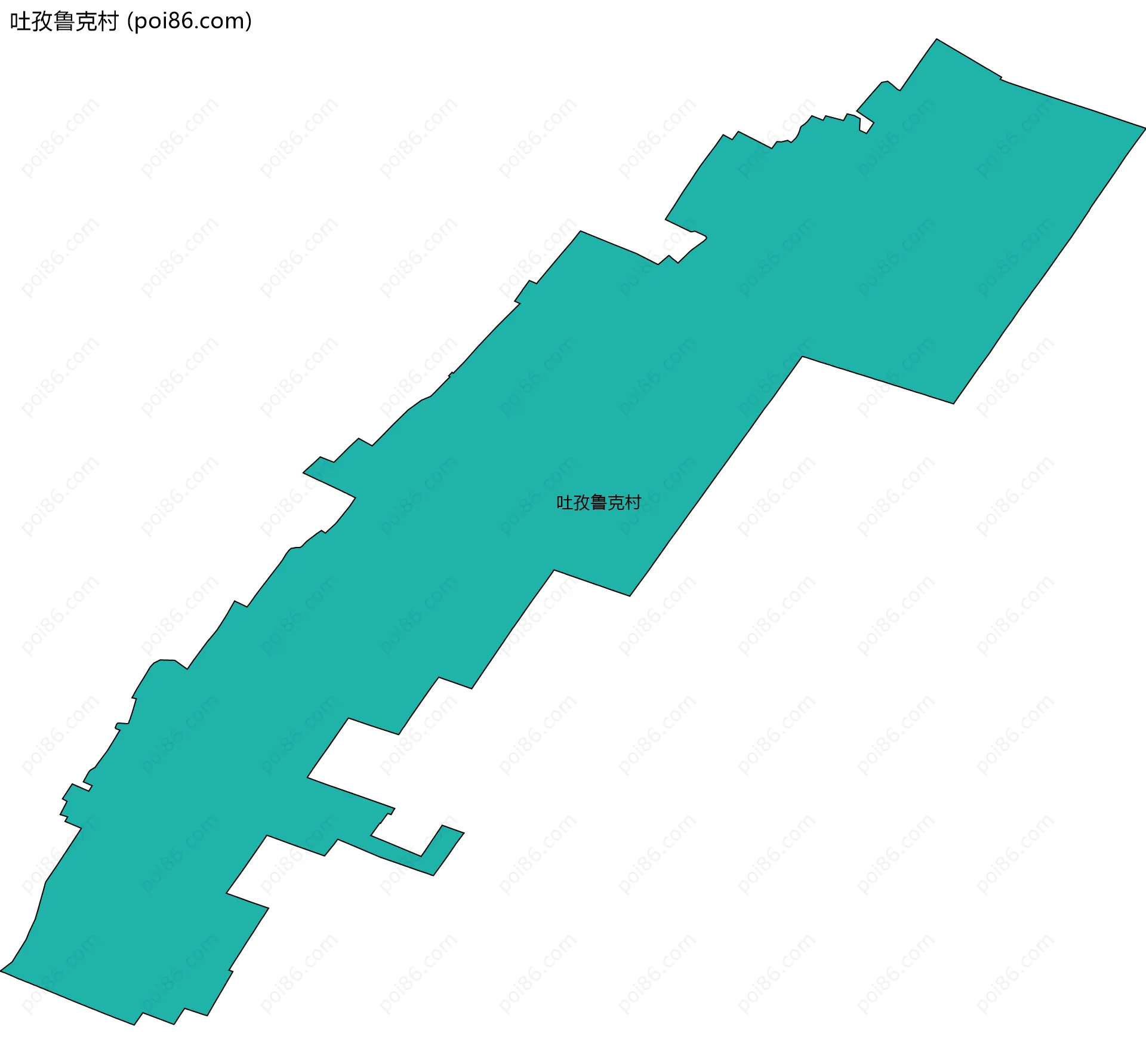 吐孜鲁克村边界地图