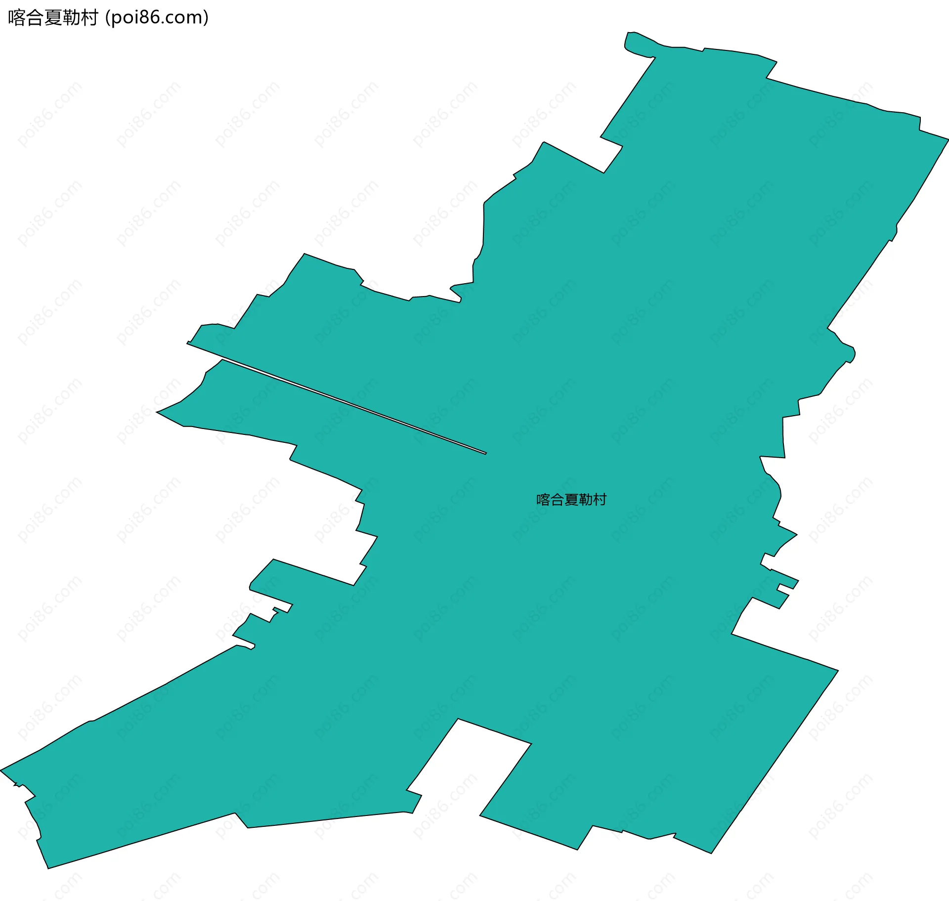 喀合夏勒村边界地图