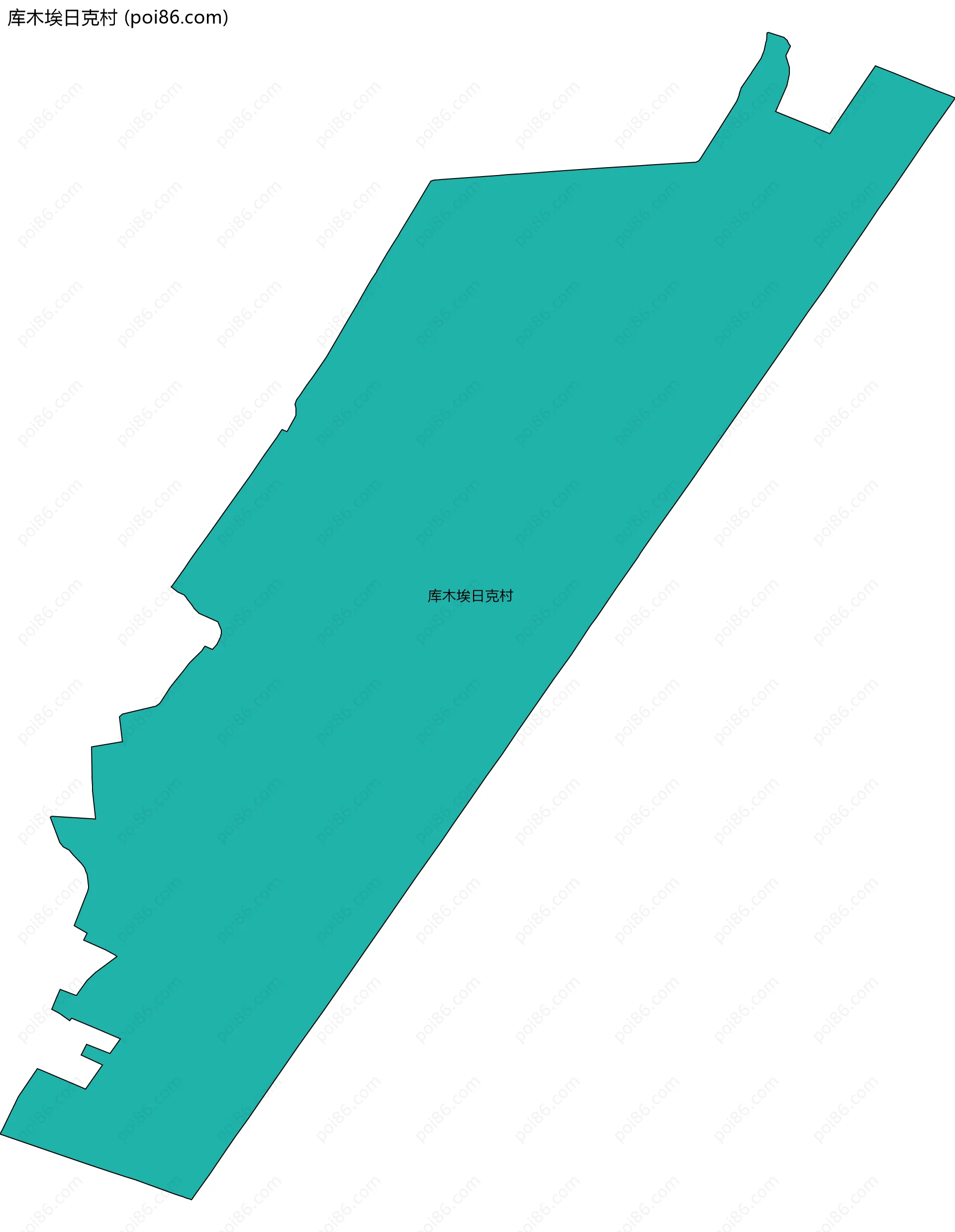 库木埃日克村边界地图