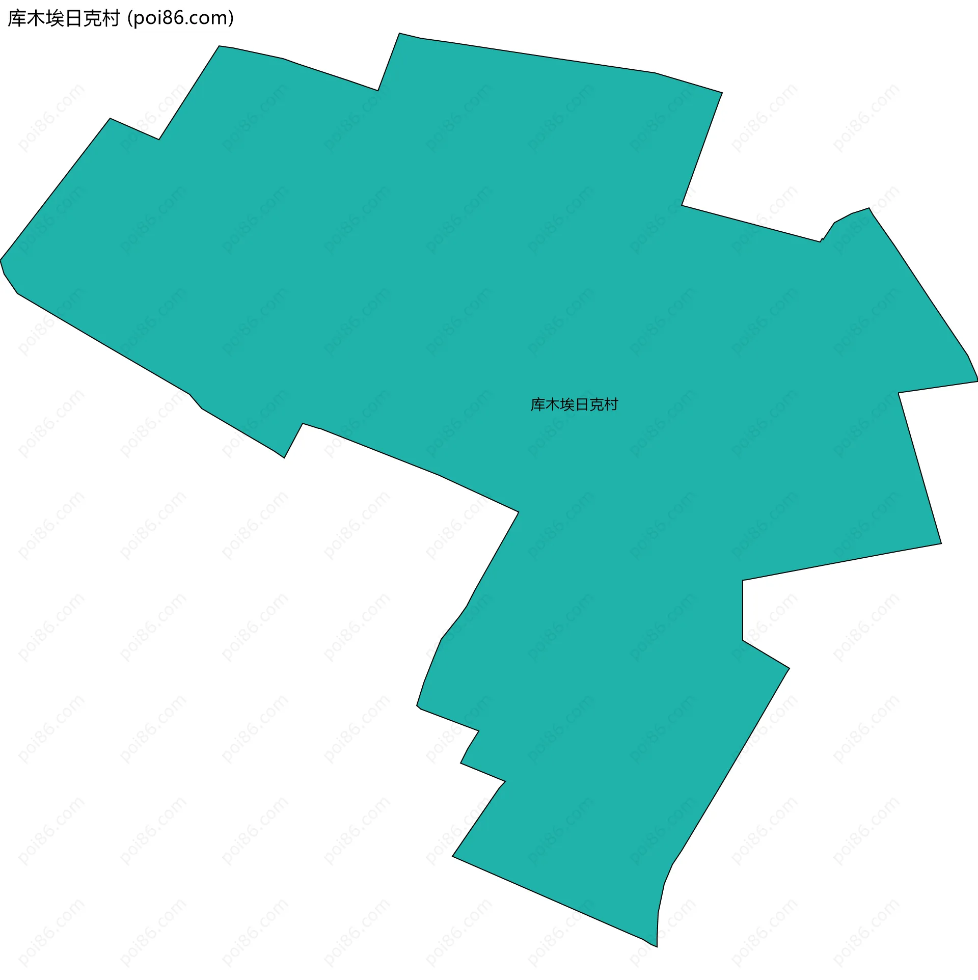 库木埃日克村边界地图