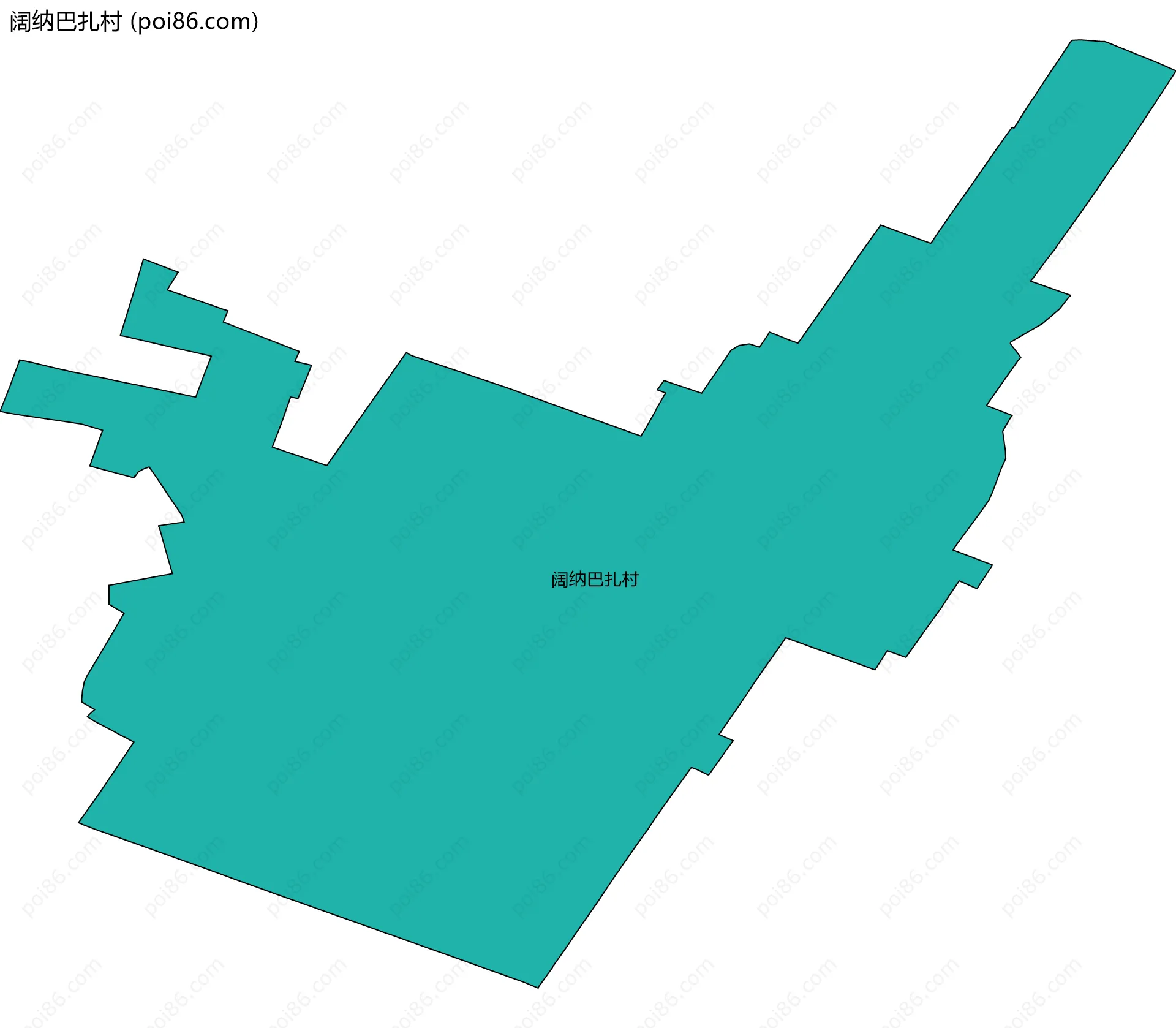 阔纳巴扎村边界地图
