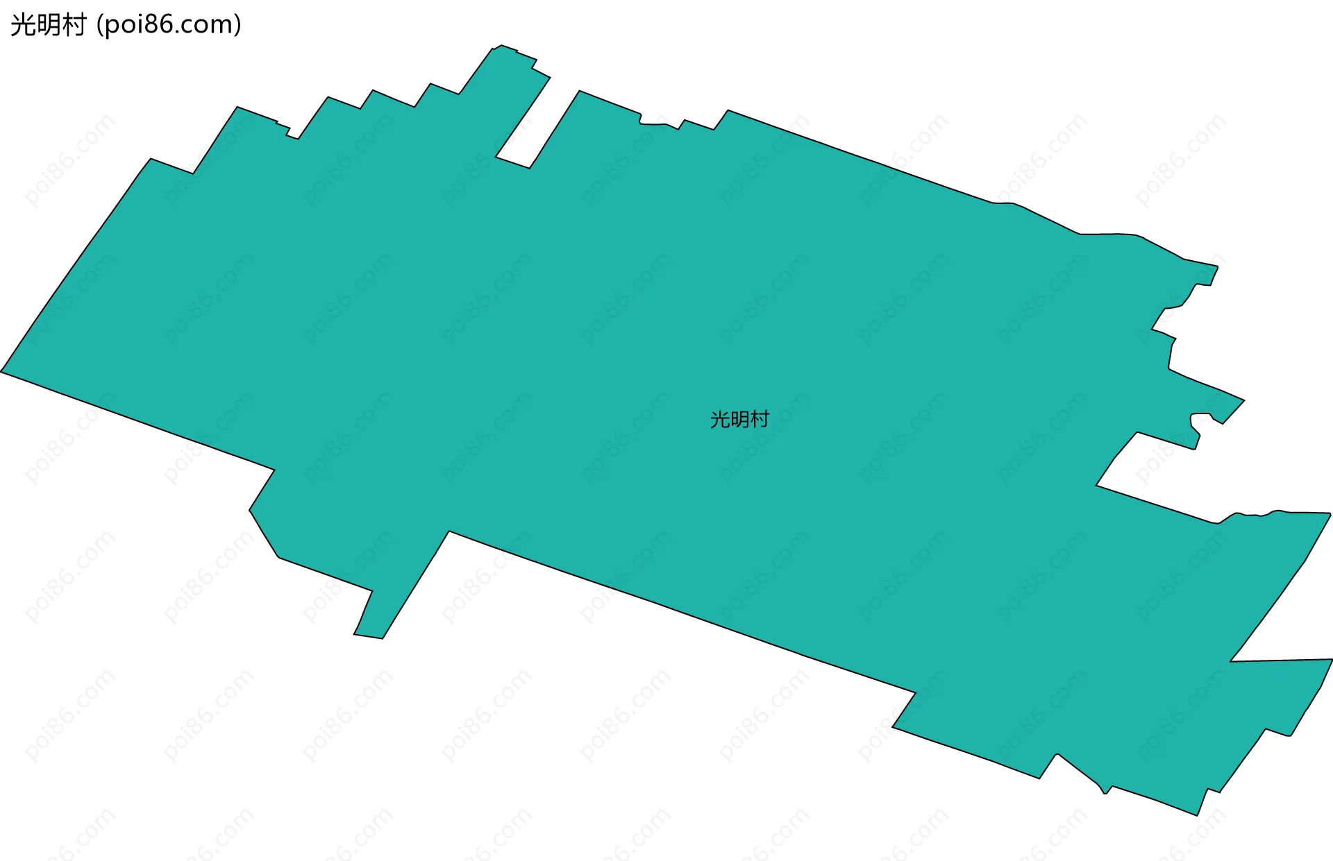 光明村边界地图