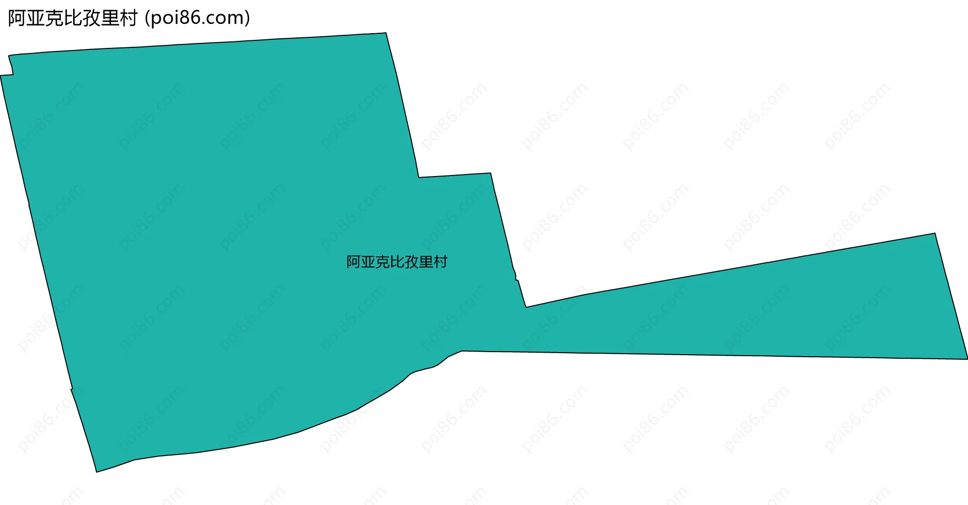 阿亚克比孜里村边界地图