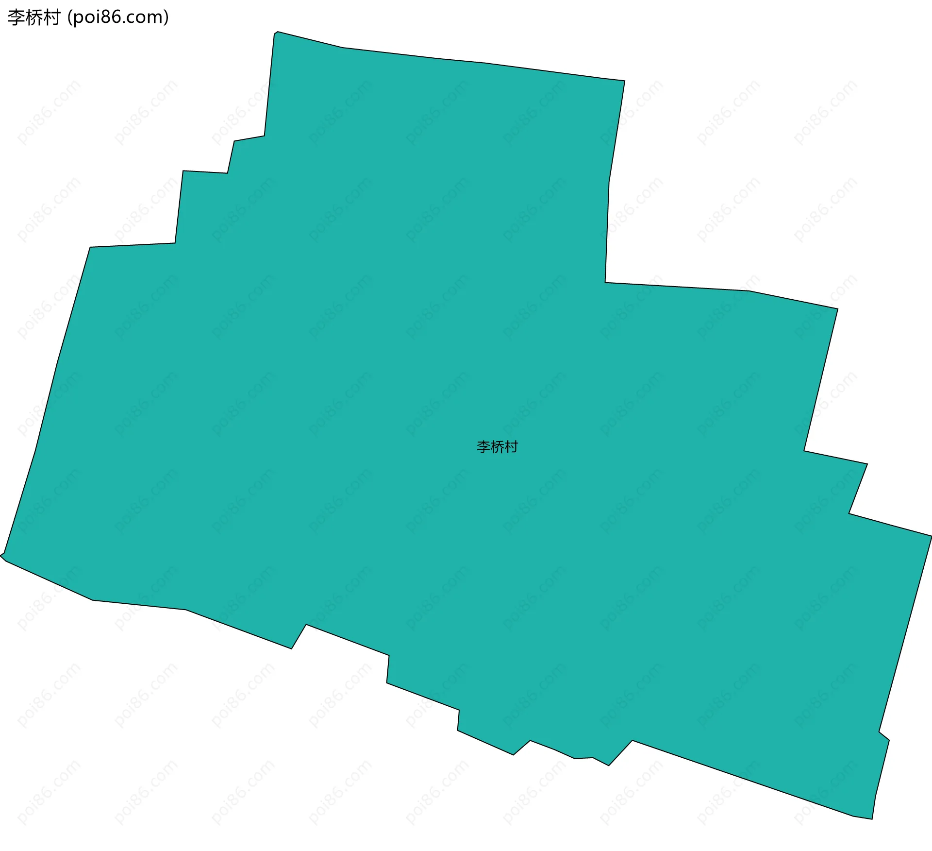 李桥村边界地图