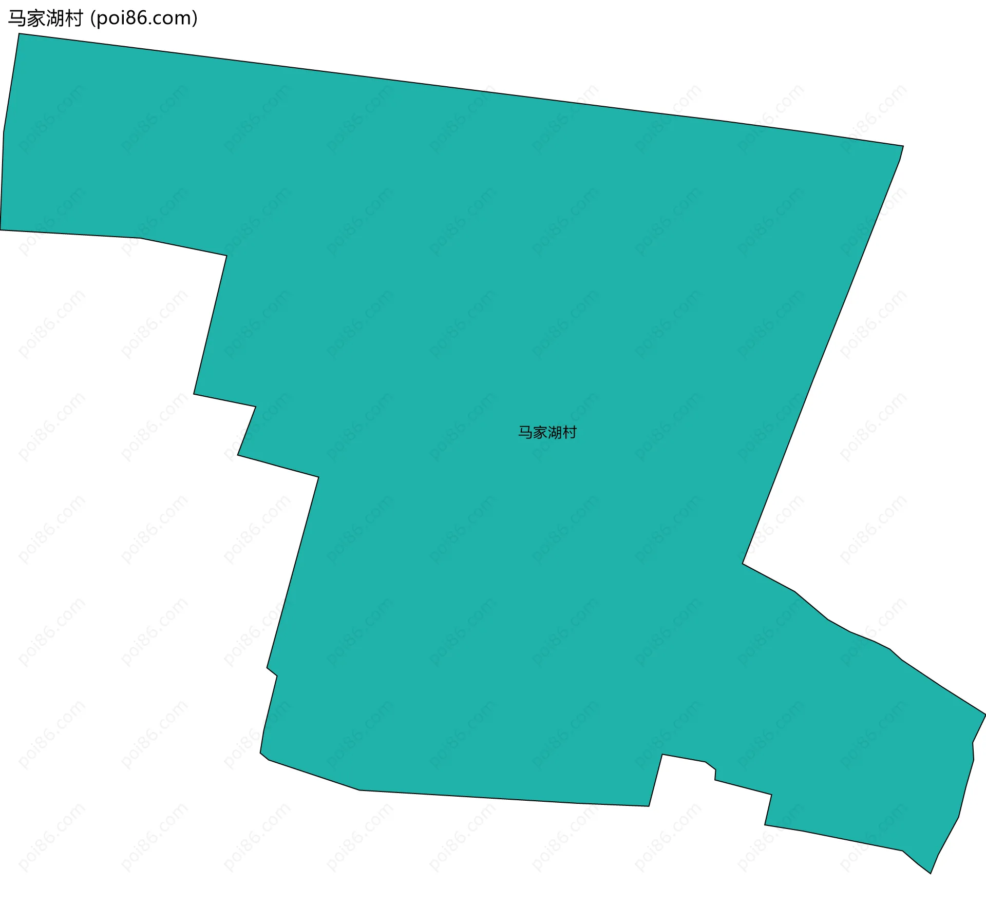 马家湖村边界地图