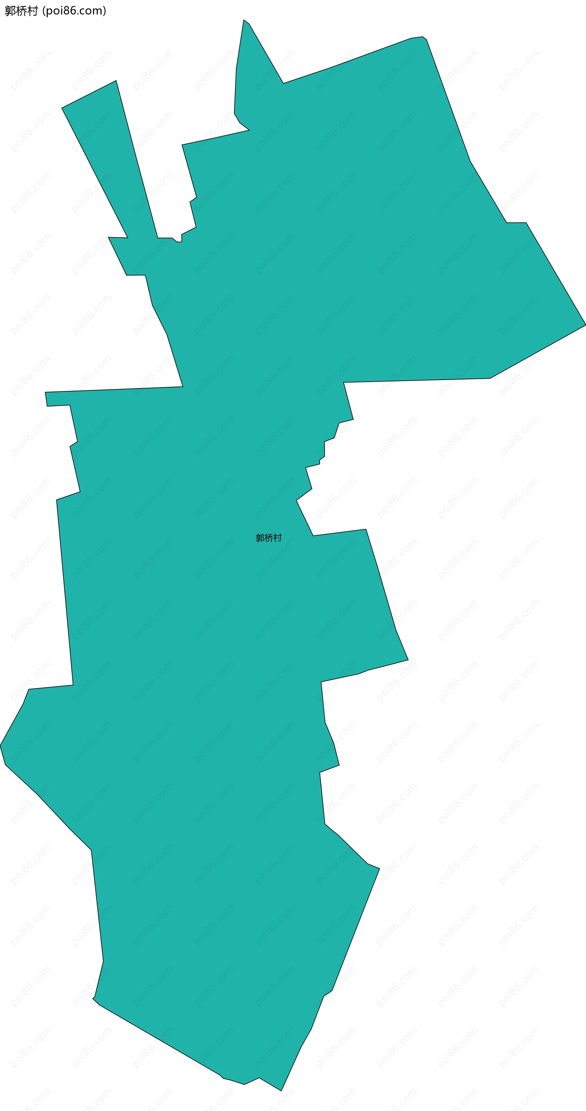 郭桥村边界地图