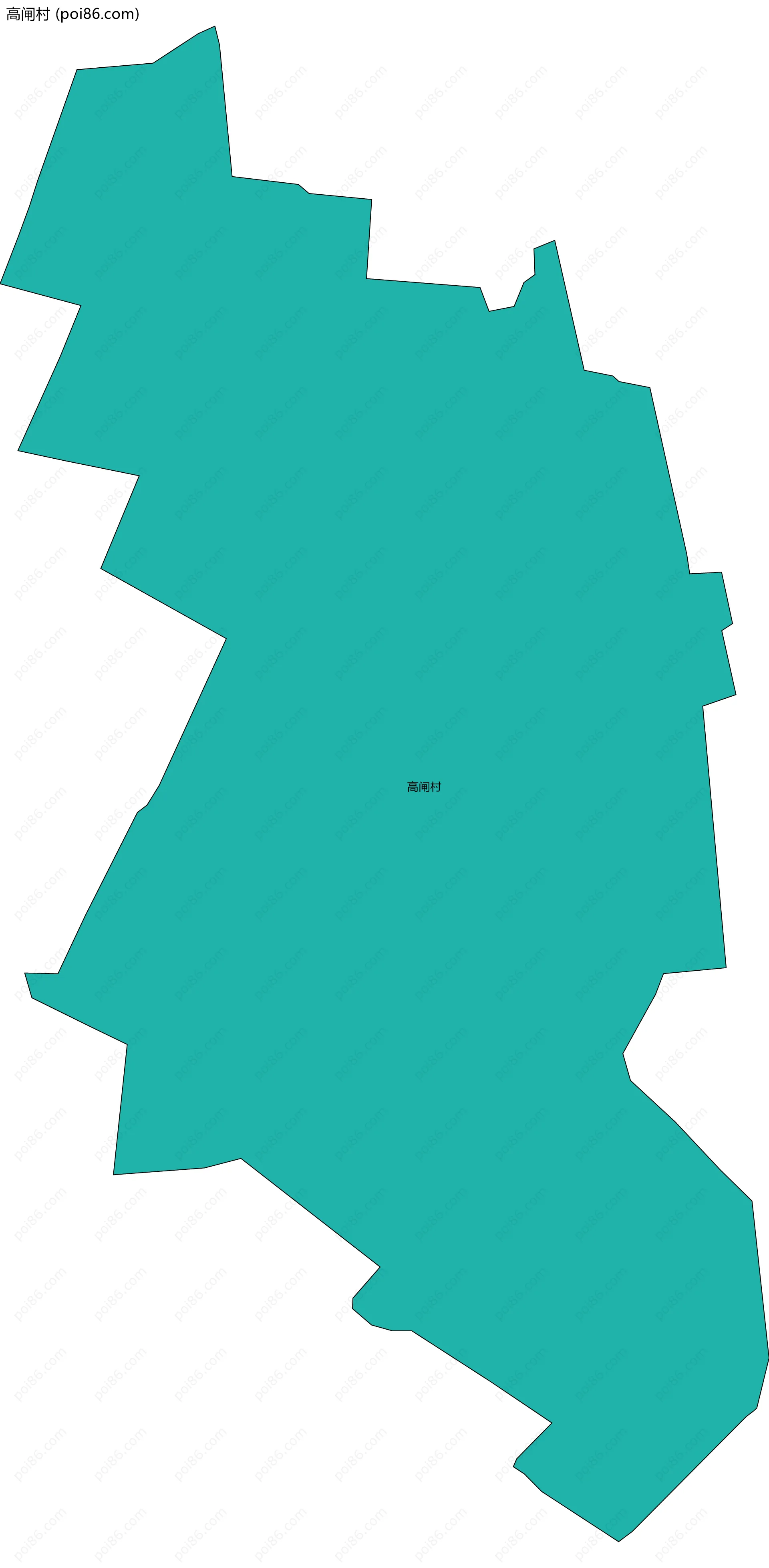 高闸村边界地图