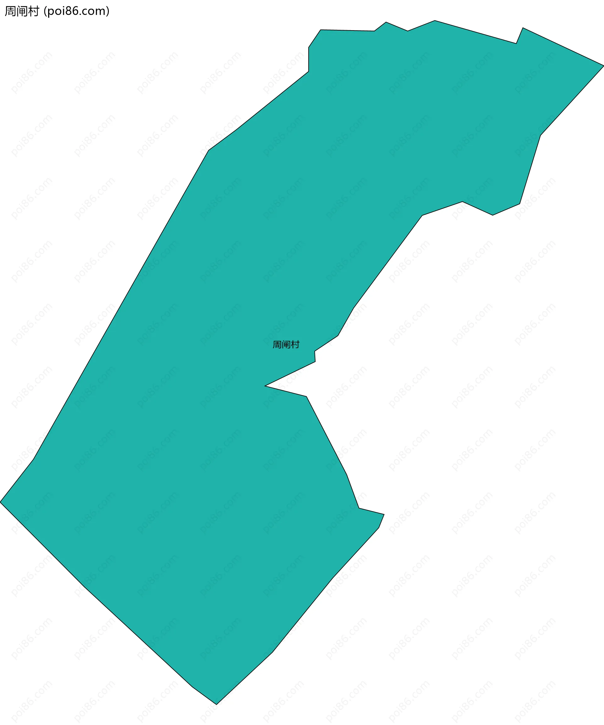 周闸村边界地图