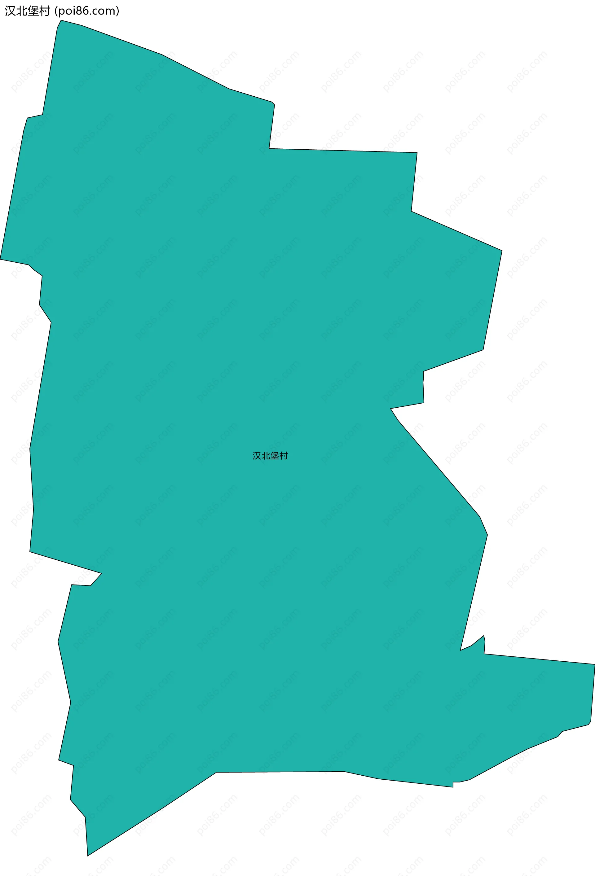 汉北堡村边界地图