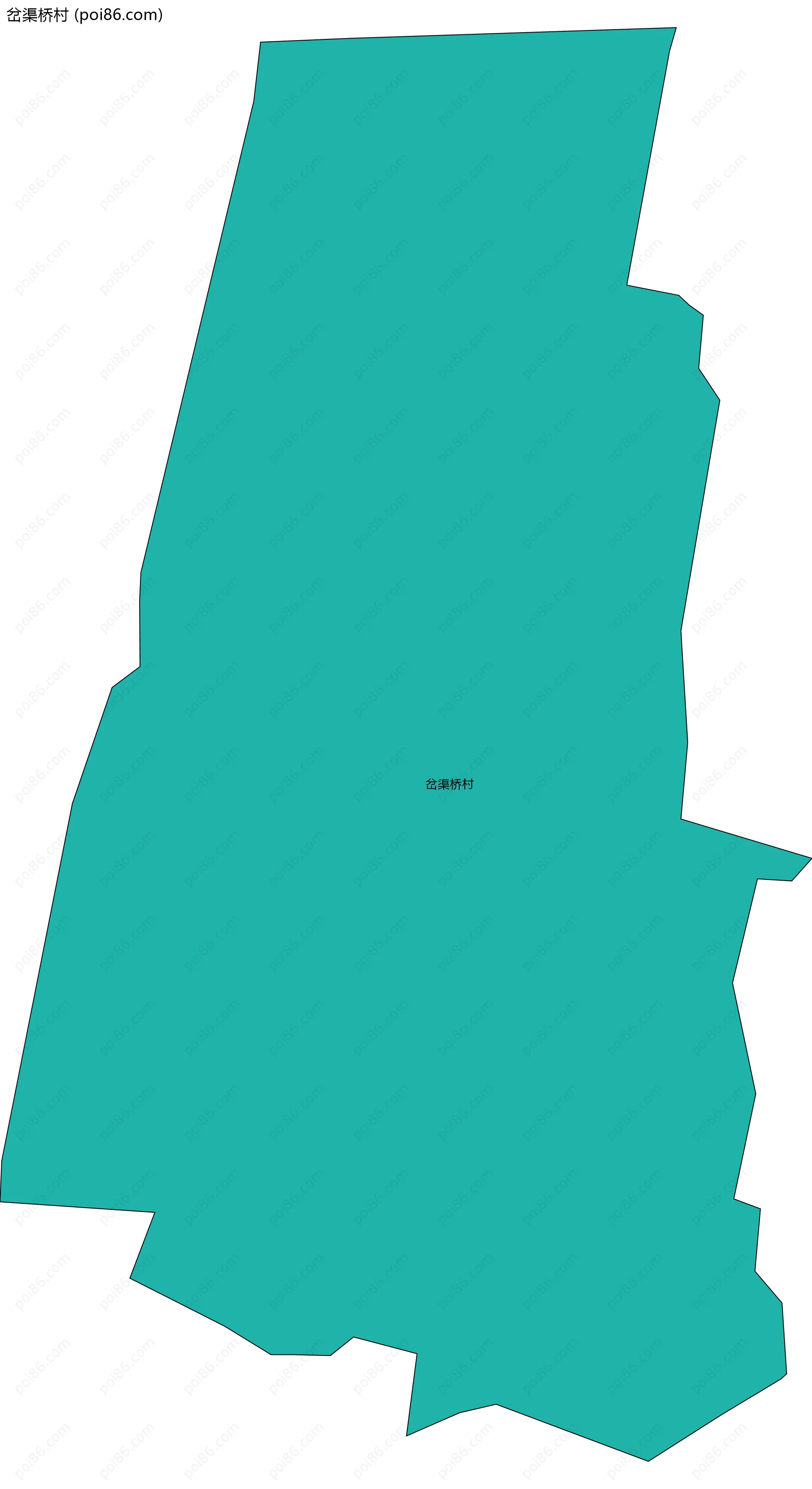 岔渠桥村边界地图