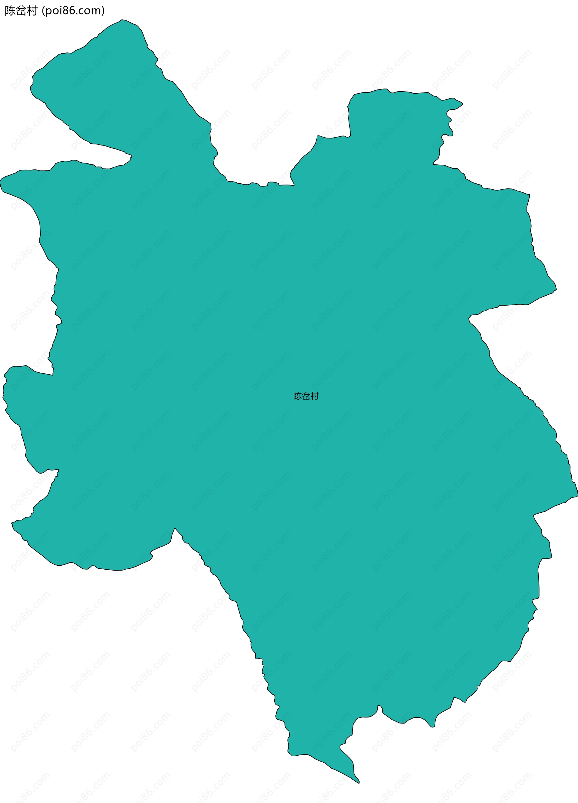 陈岔村边界地图