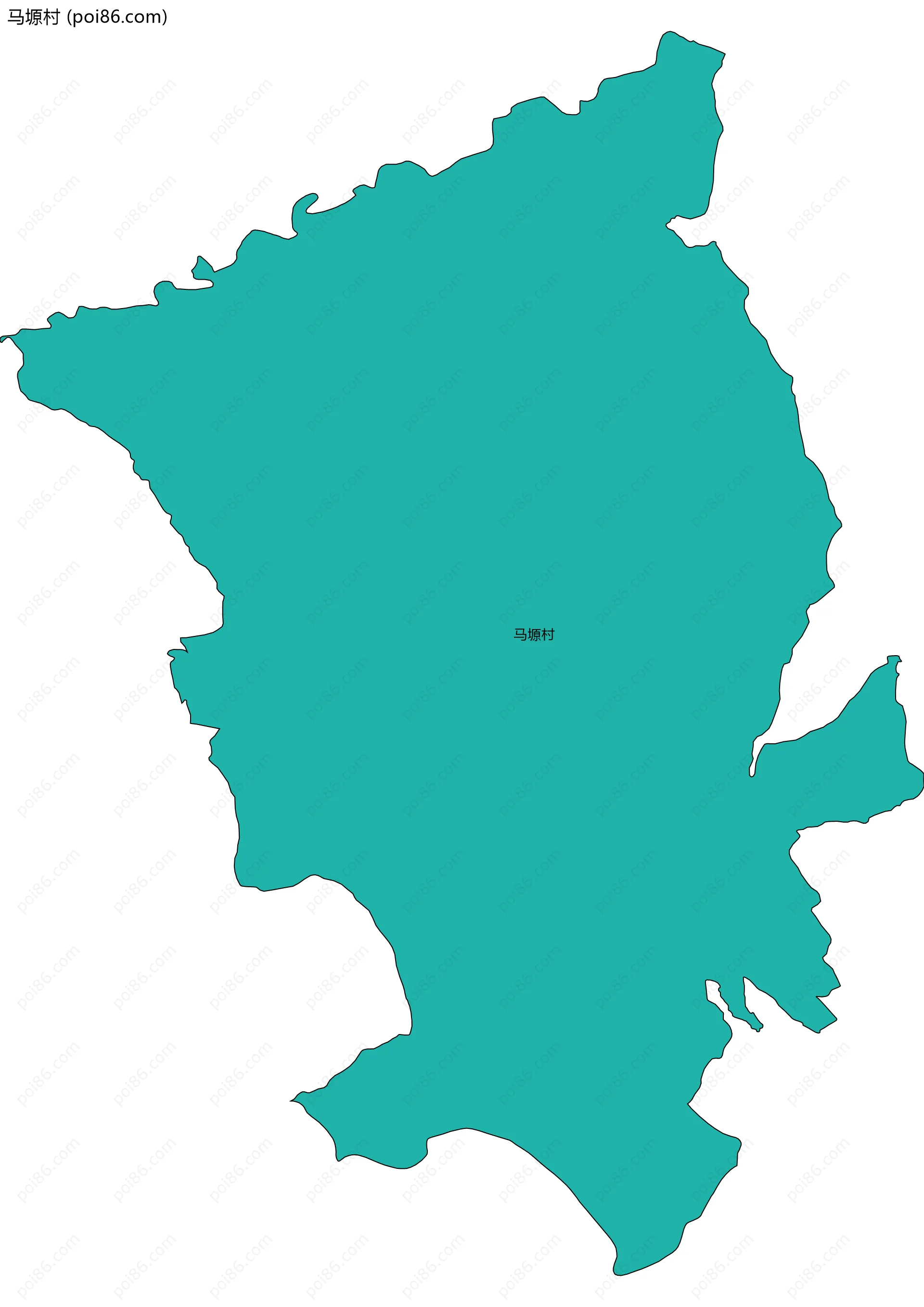 马塬村边界地图