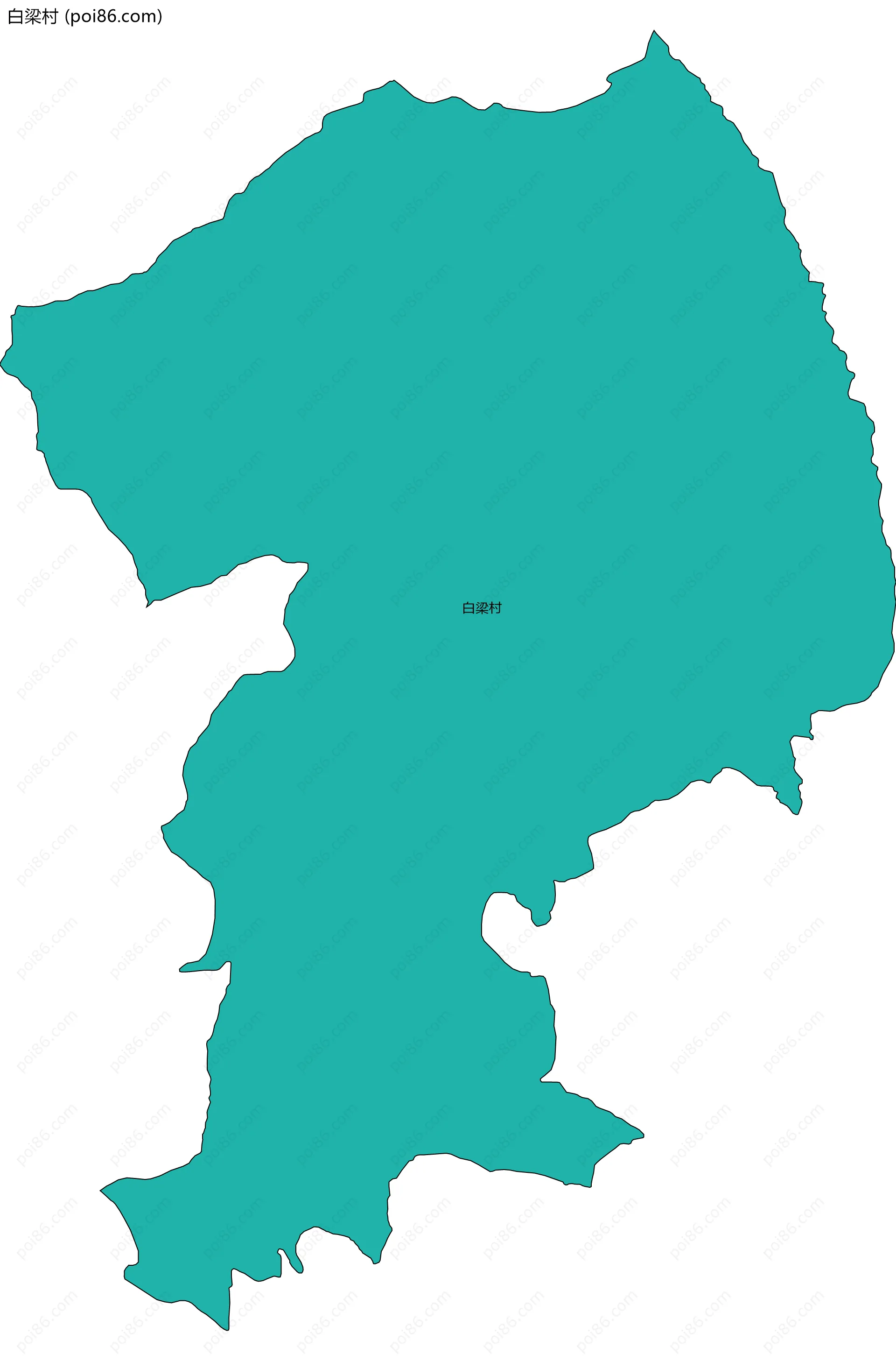 白梁村边界地图