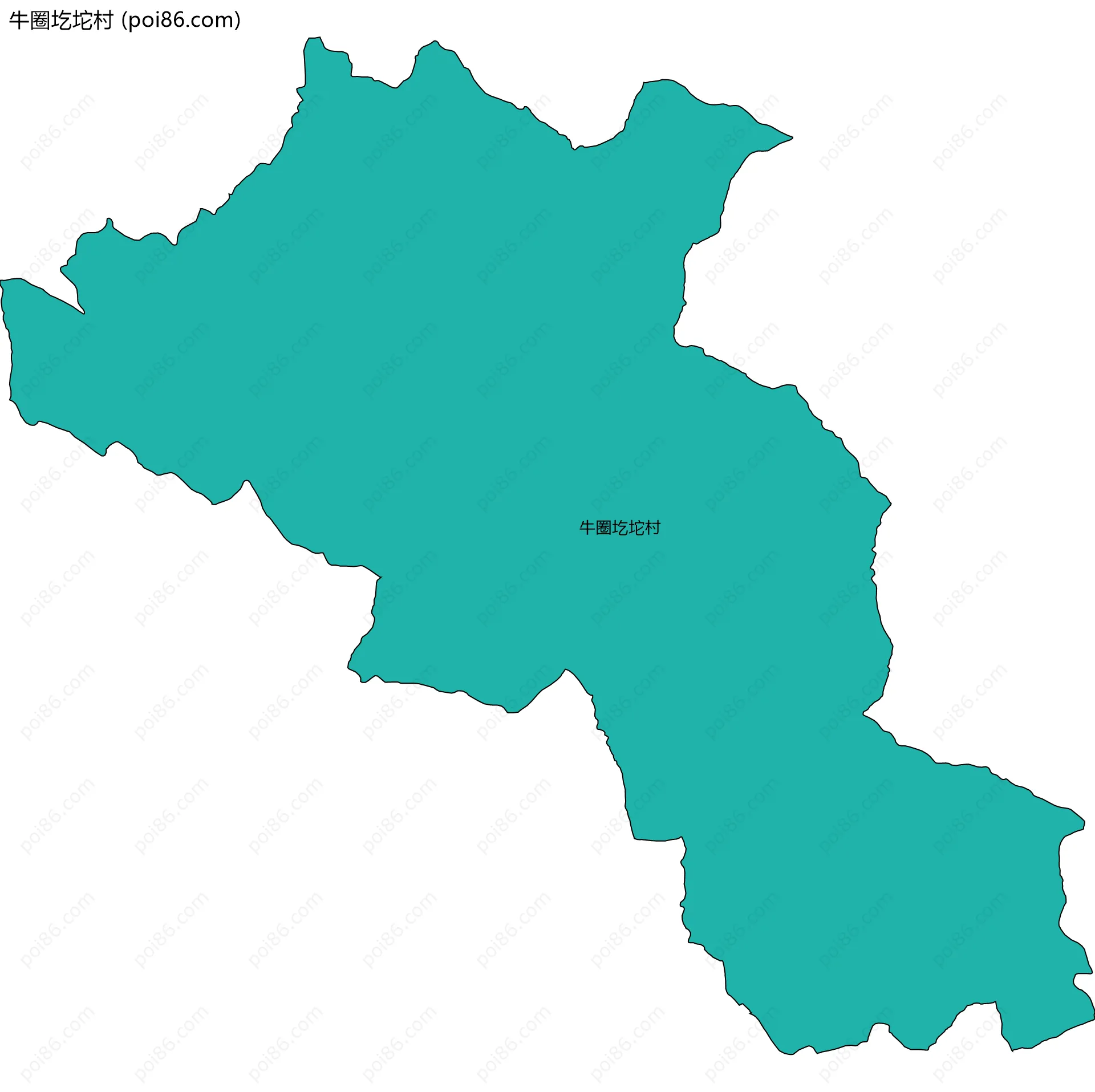 牛圈圪坨村边界地图