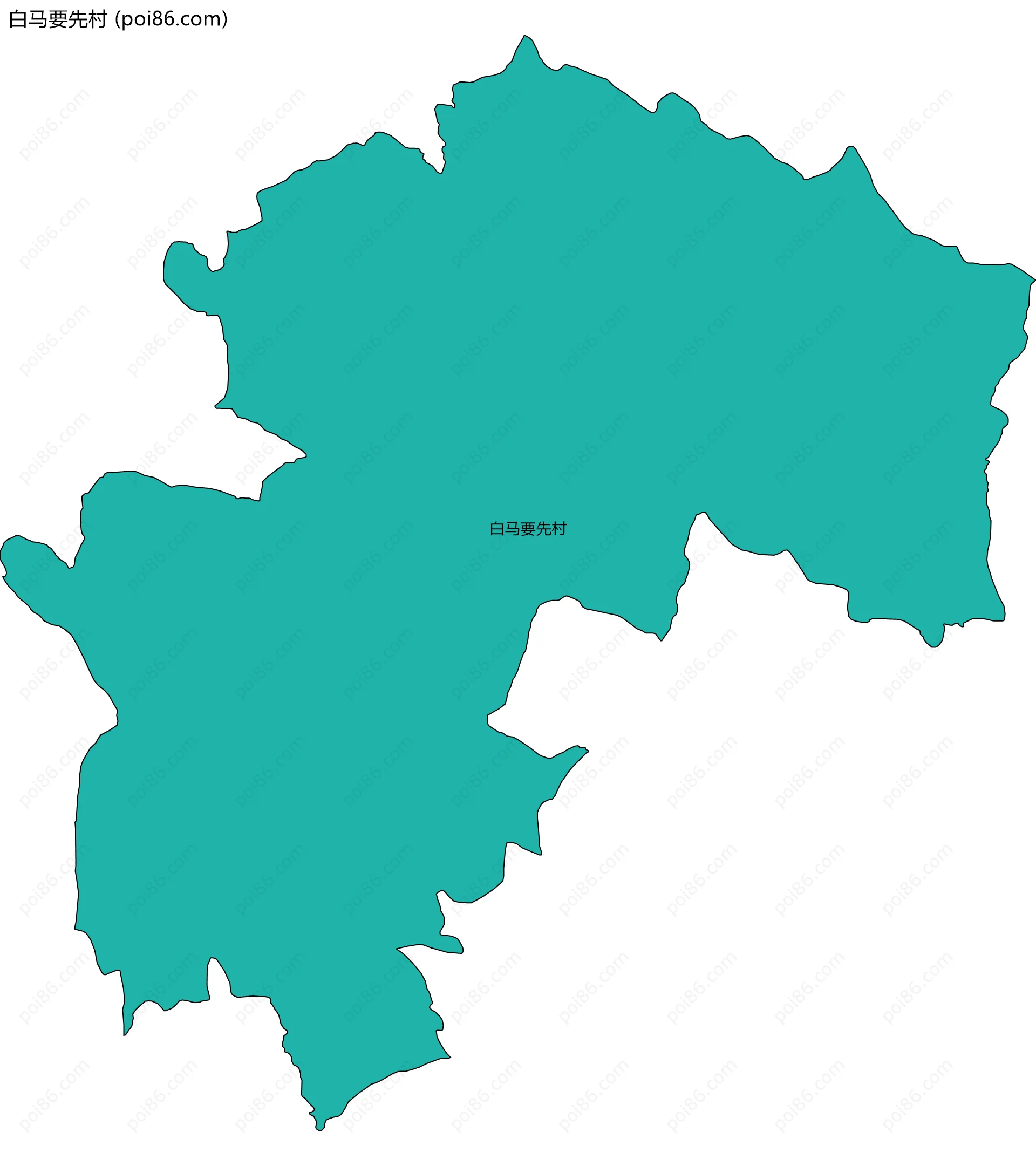 白马要先村边界地图