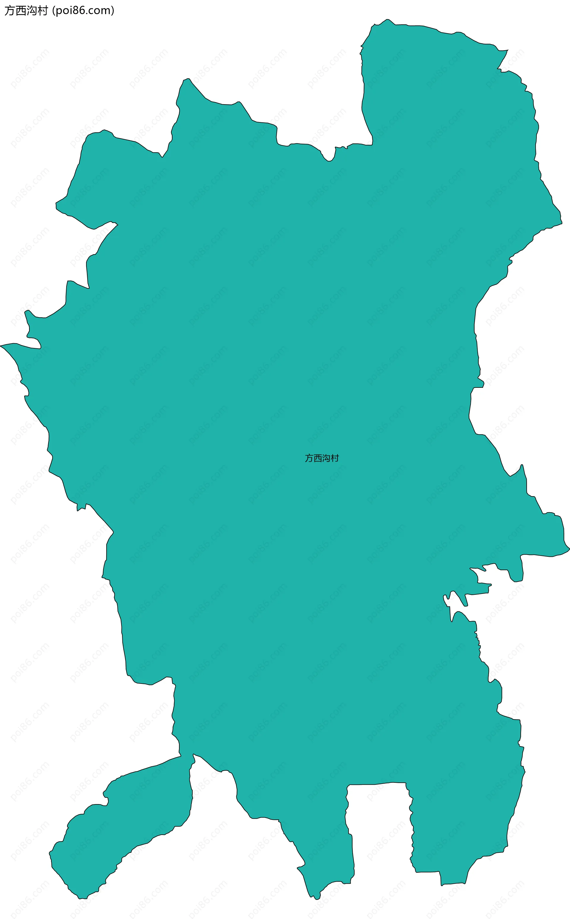 方西沟村边界地图