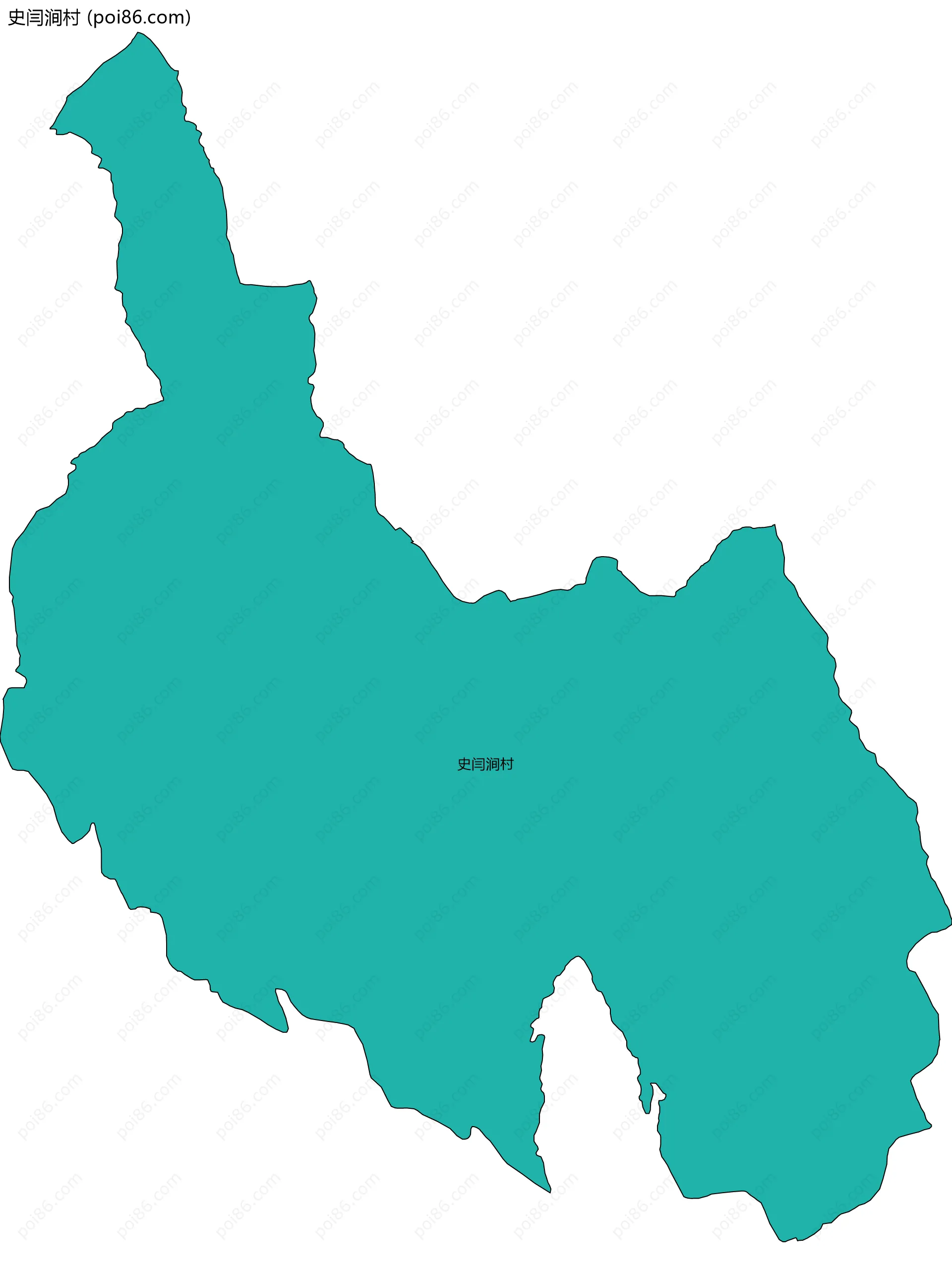 史闫涧村边界地图