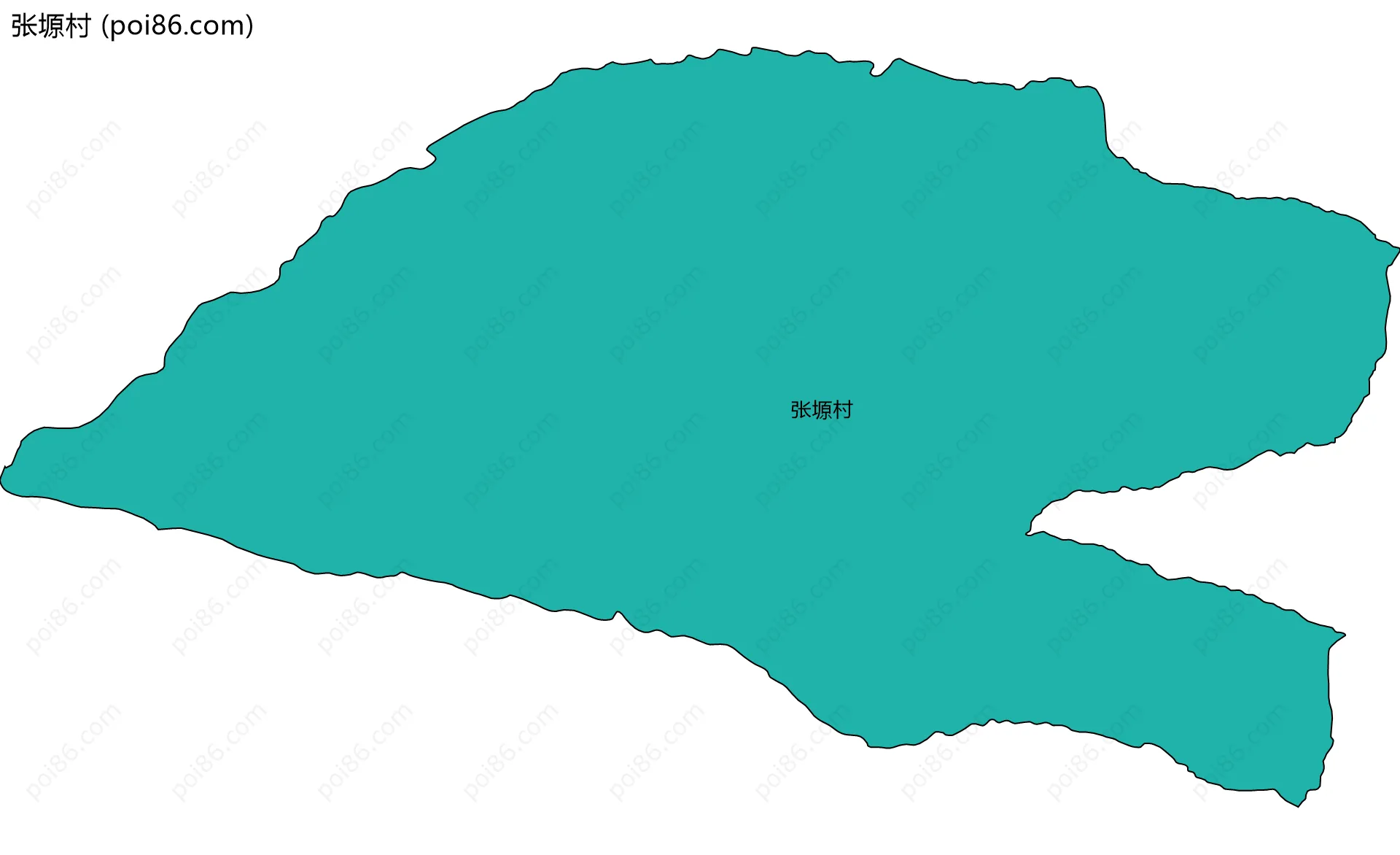 张塬村边界地图