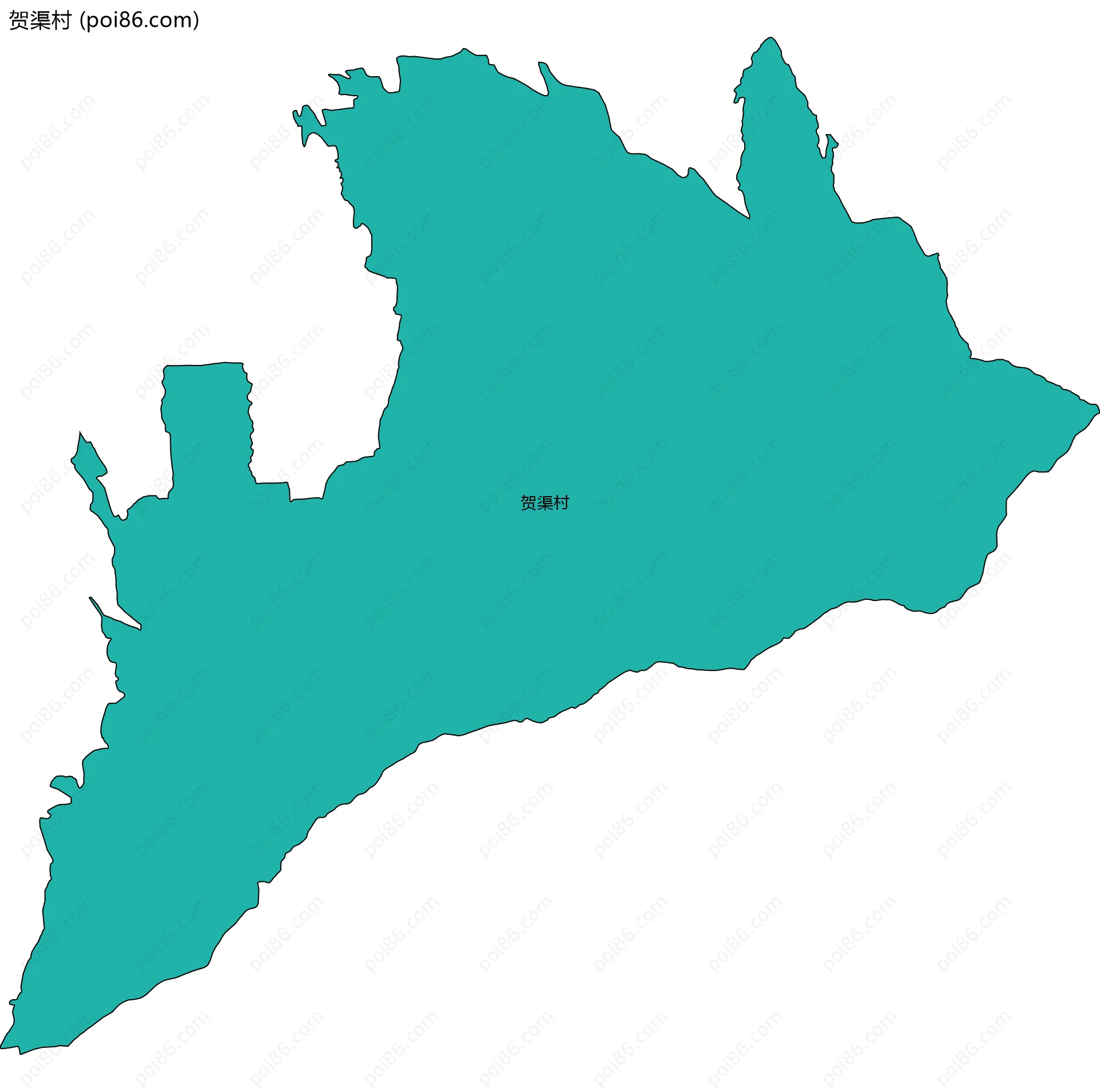 贺渠村边界地图