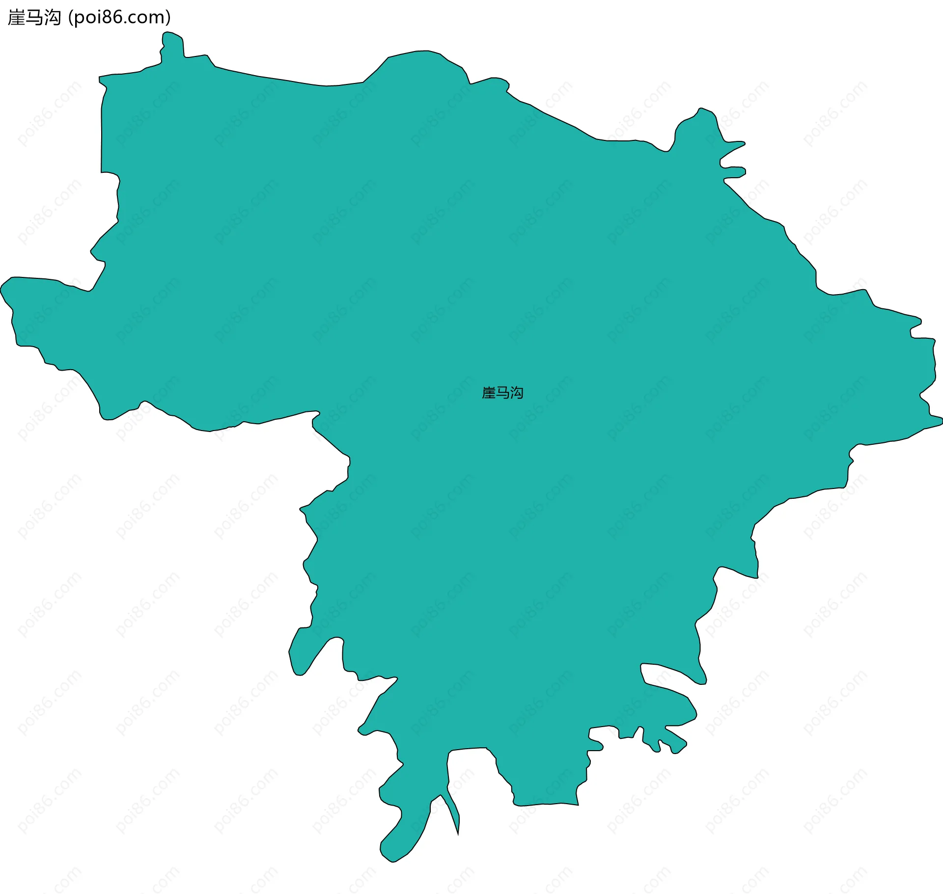 崖马沟边界地图