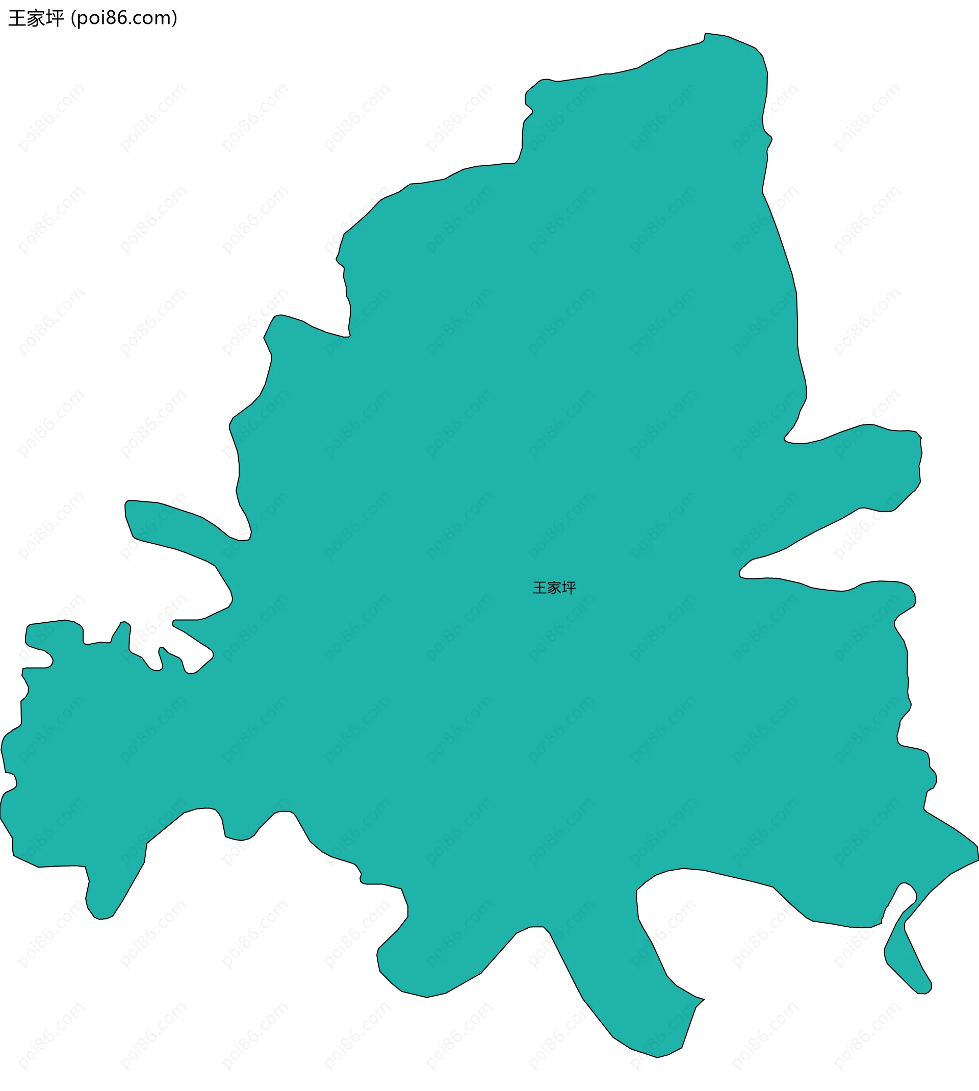 王家坪边界地图