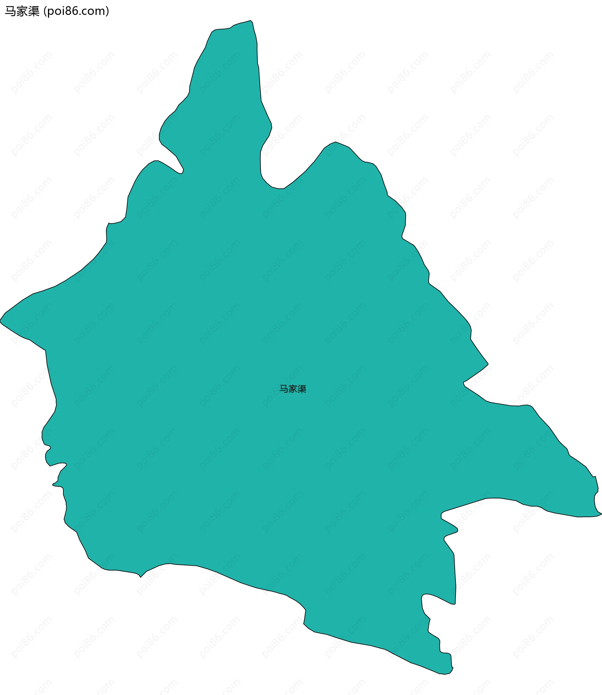 马家渠边界地图