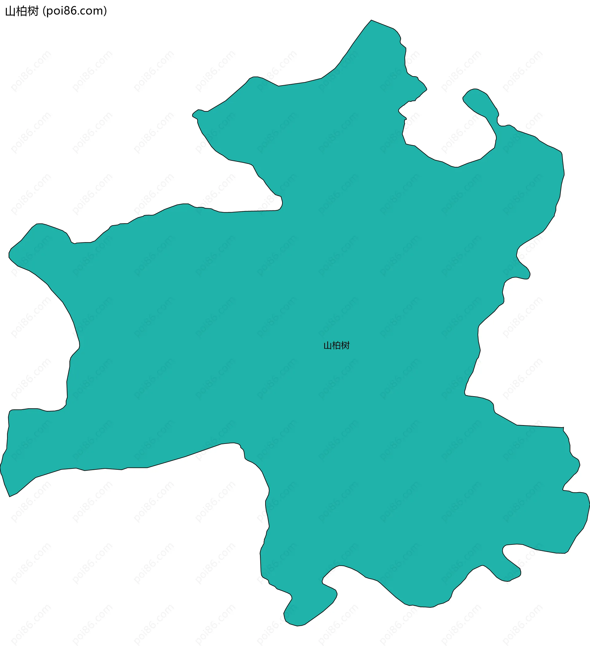 山柏树边界地图