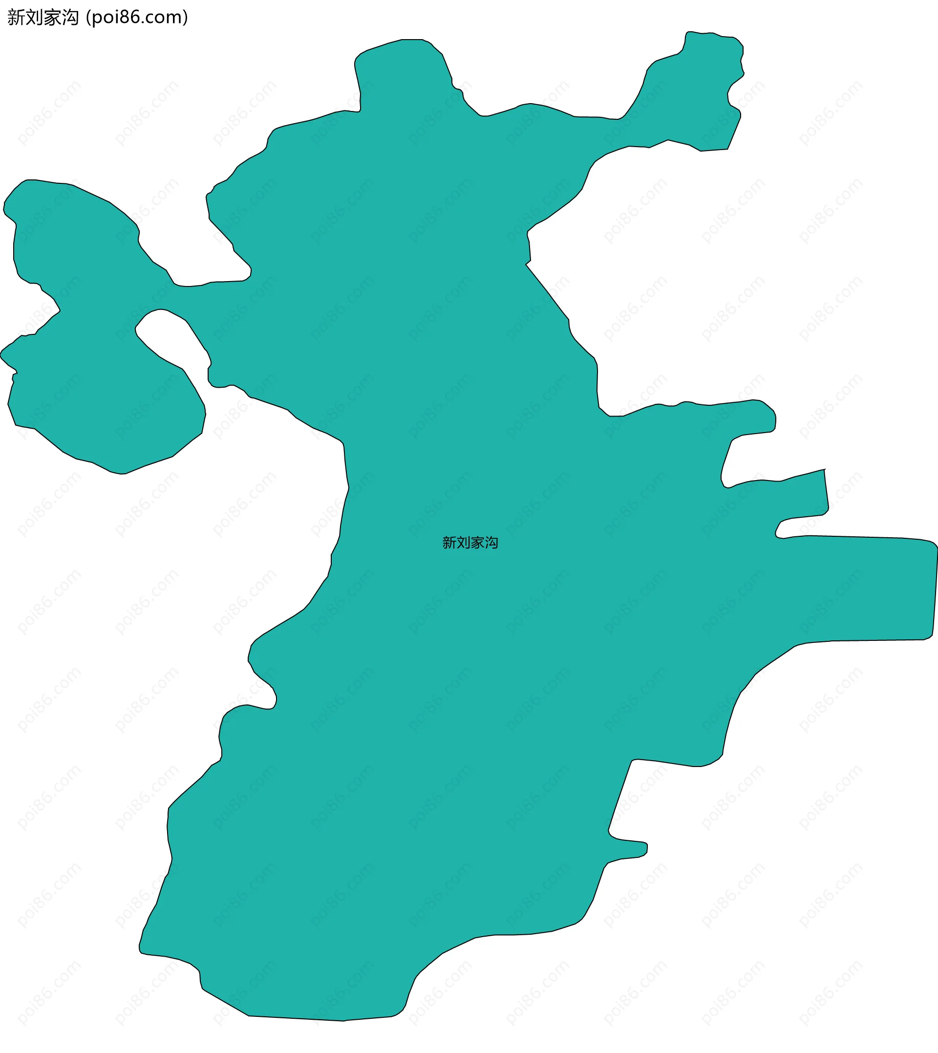 新刘家沟边界地图