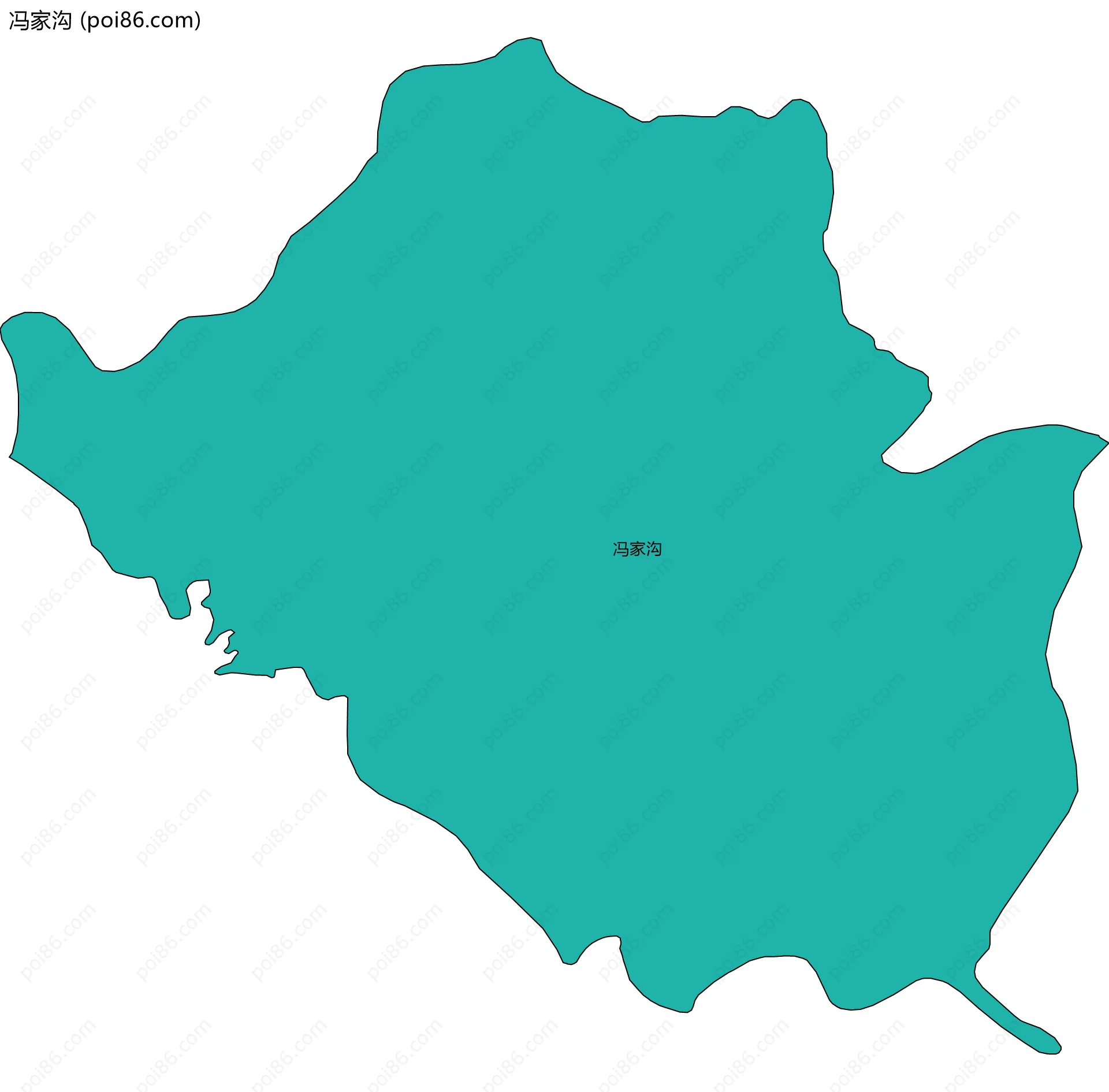 冯家沟边界地图