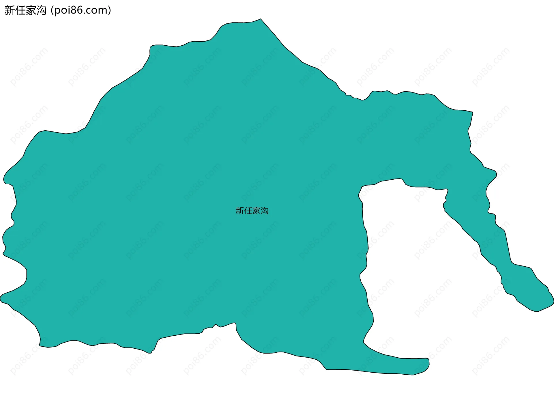 新任家沟边界地图
