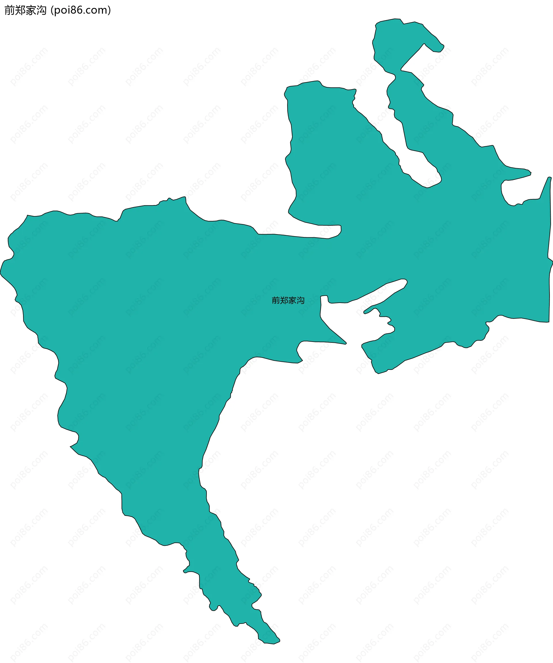 前郑家沟边界地图