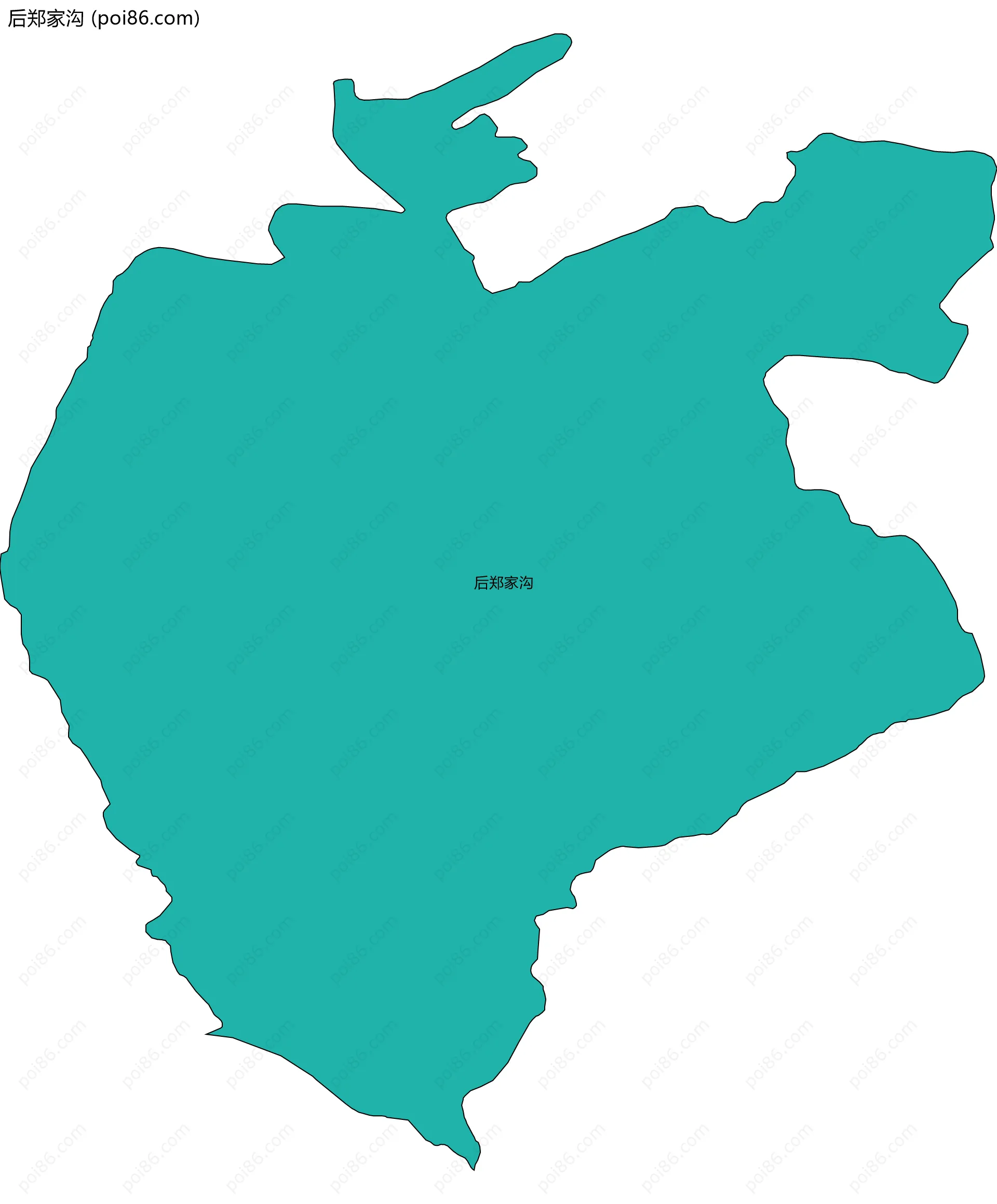 后郑家沟边界地图