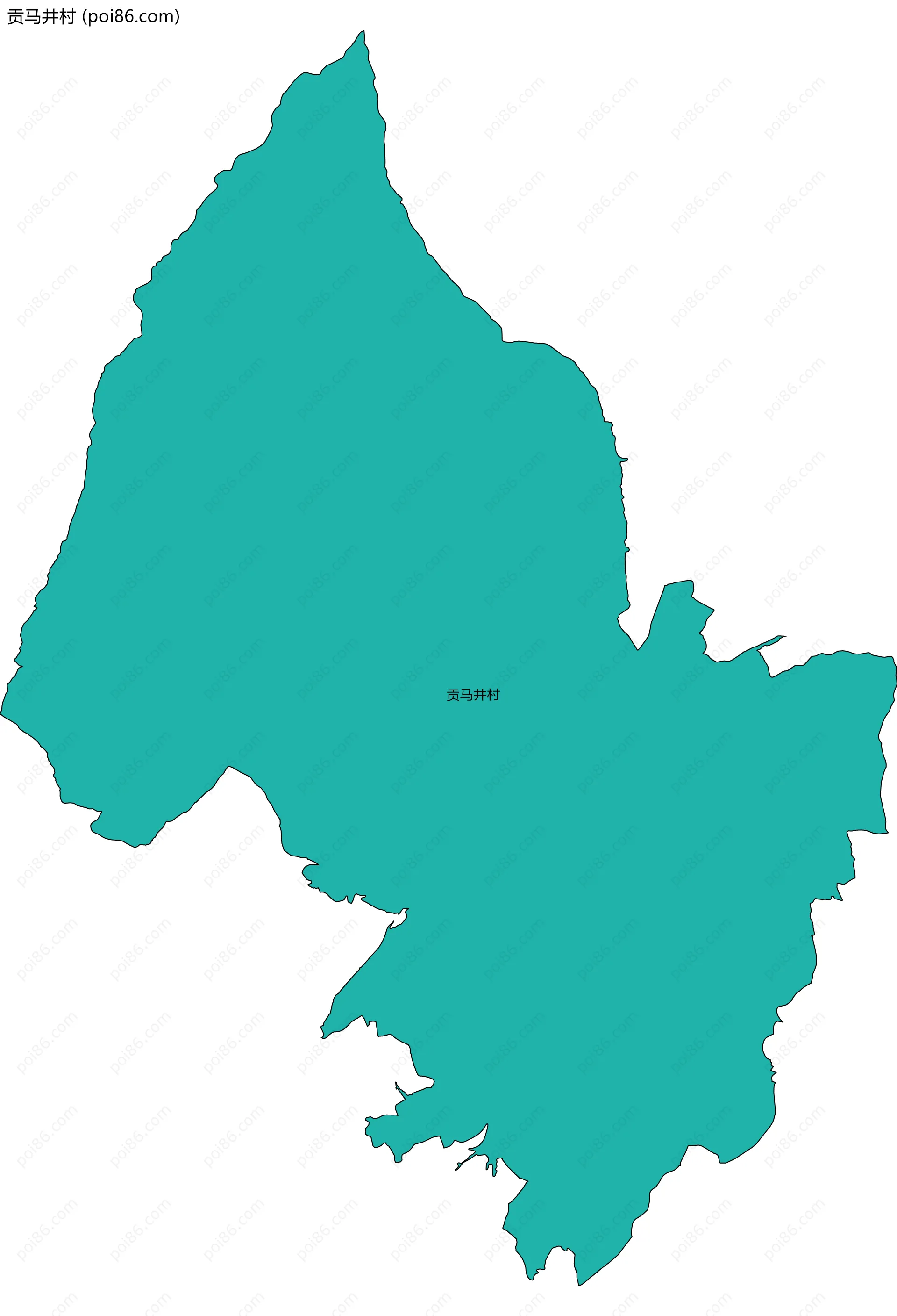 贡马井村边界地图