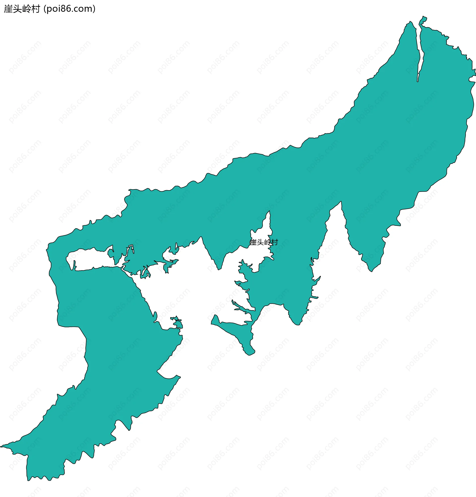 崖头岭村边界地图