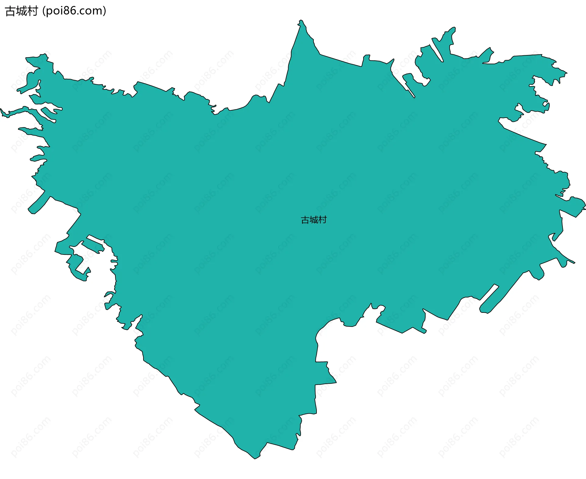 古城村边界地图