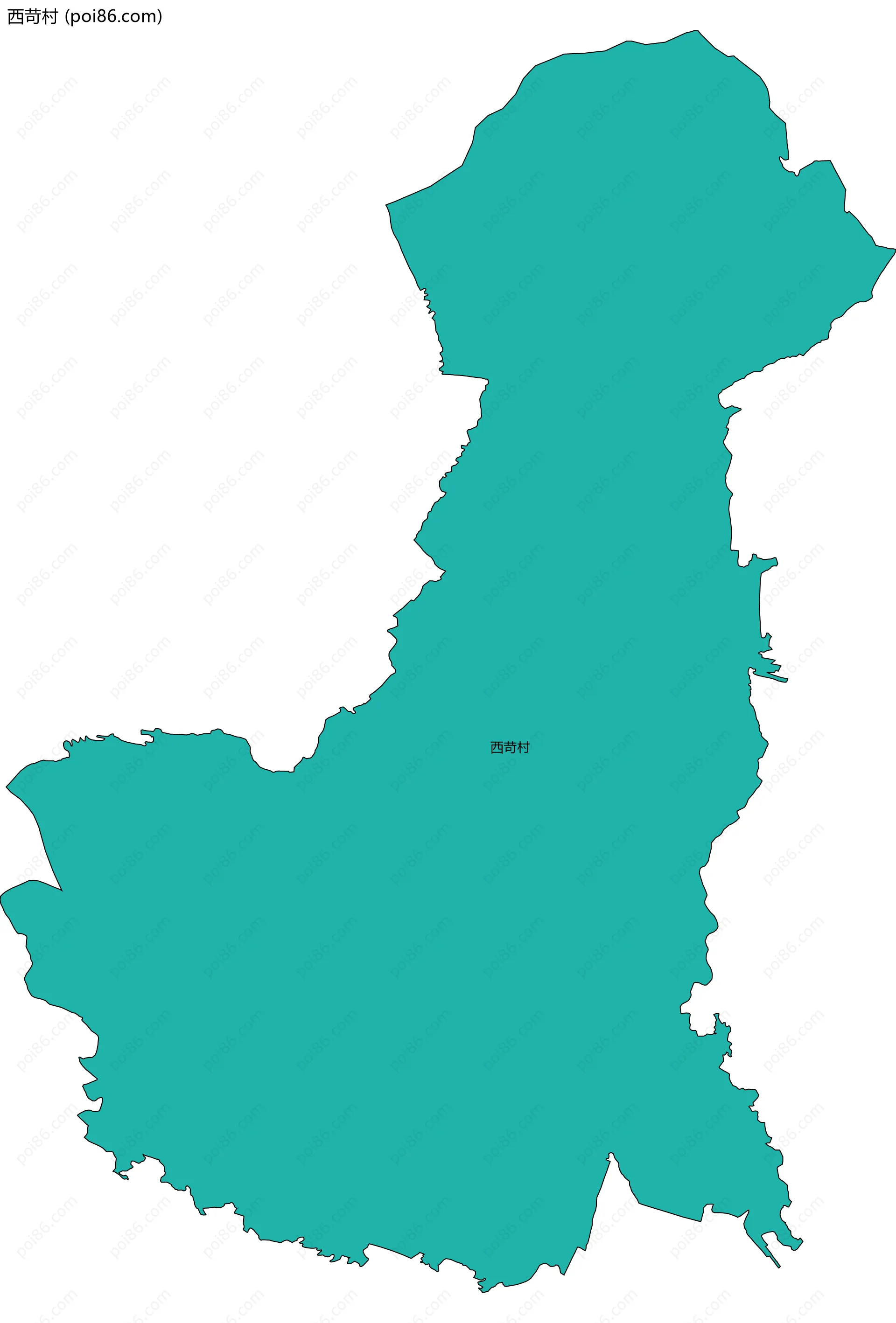 西苛村边界地图